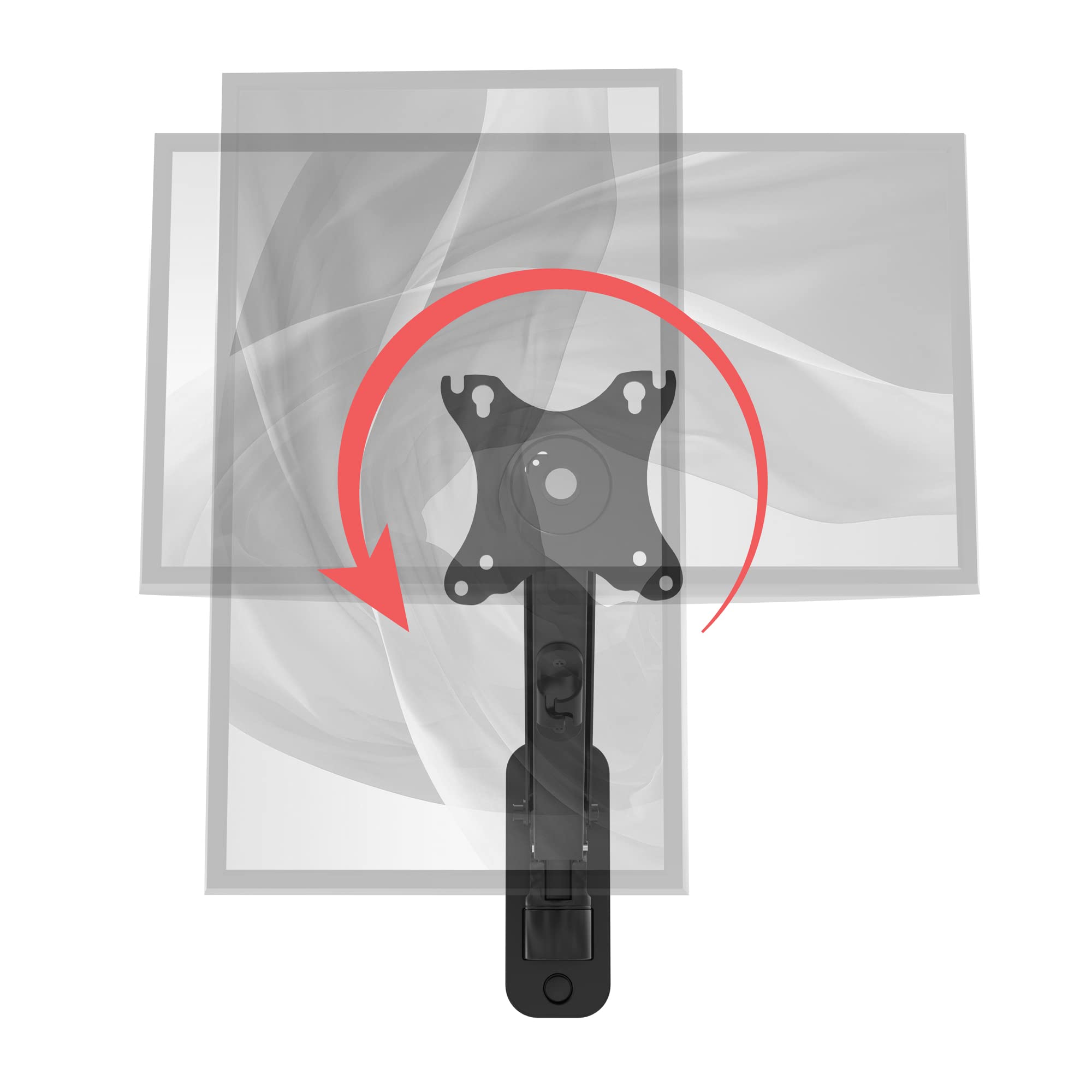 CTA Digital Supporto da Parete per Monitor Singolo, per schermi da 17" a 27", inclinabile 75 x 75 cm, Braccio per Monitor VESA 100 x 100, Supporta Monitor Fino a 7 kg (ADD-AVWMB)