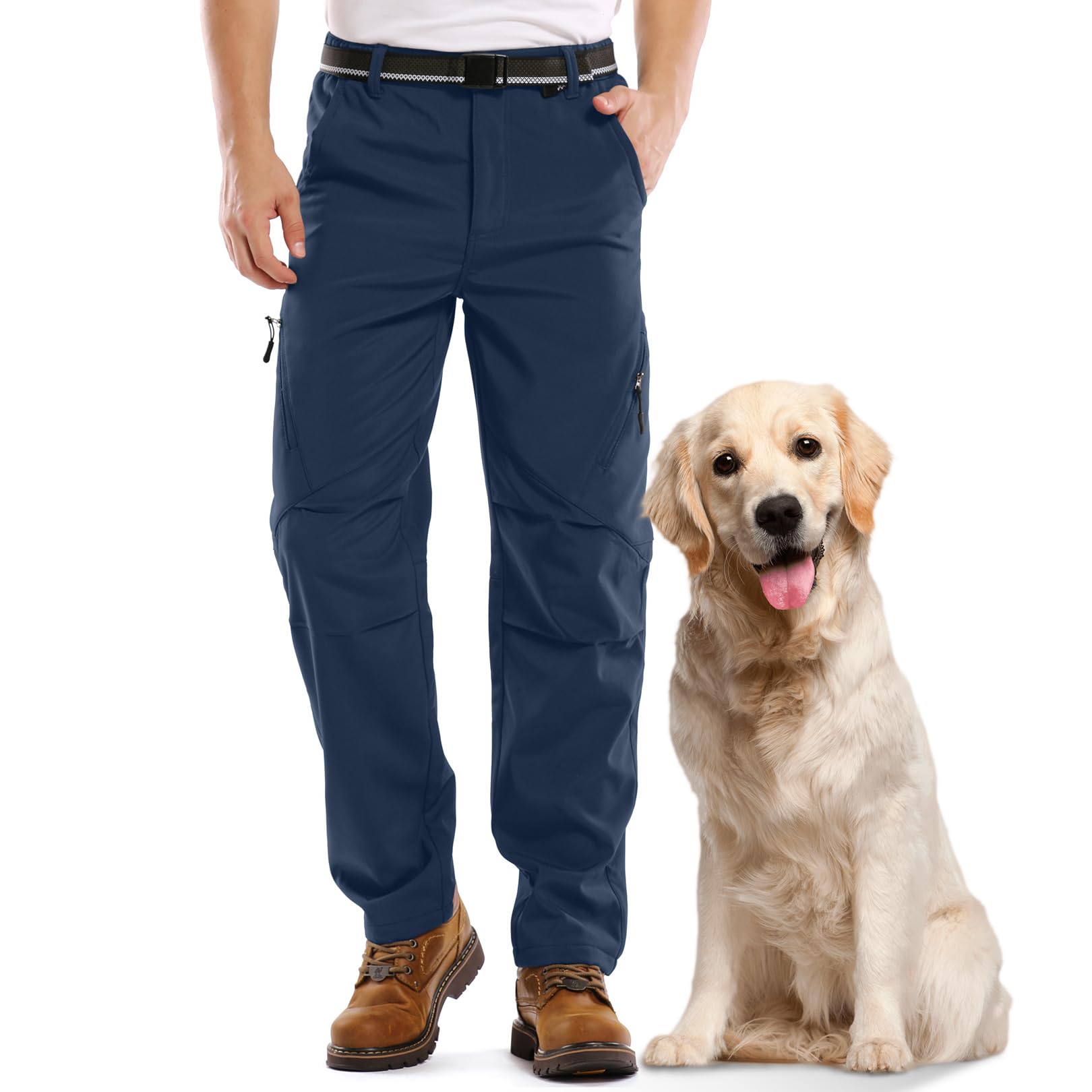Singbring Pantaloni Da Sci E Trekking Impermeabili In Pile – Leggeri Con Tasche Zip – UPF 50+ – Taglie Da S A 3XL