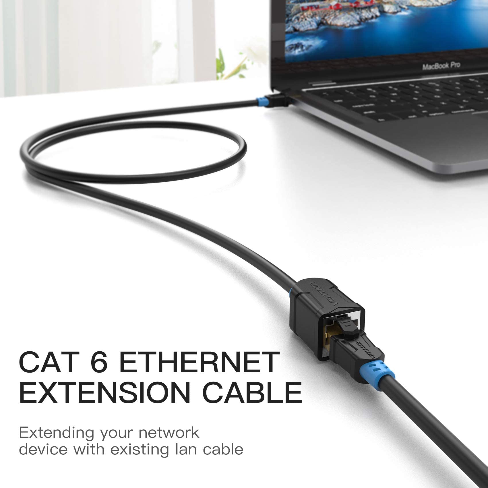 VENTTION Prolunga Cavo Ethernet CAT 6 LAN Prolunga Cavo di Rete con Connettori RJ45 per PC, Modem, Router, Compatibile con Cat 5/5e (1 m)