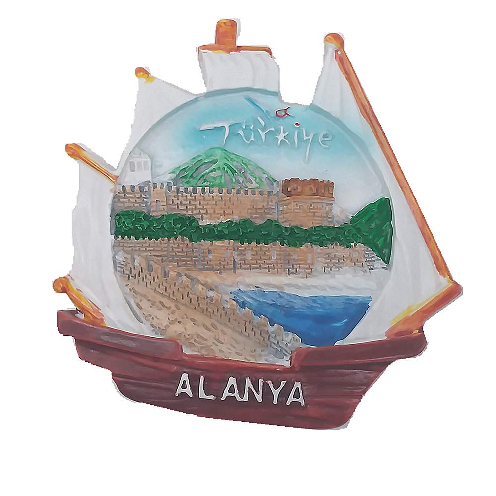 Muyu Magnet Turkrey 3D Alanya Turkey Fridge Magnet Travel Souvenir Gift Sticker Home & Kitchen Decoration,Alanya Turkey Refrigerator Magnet