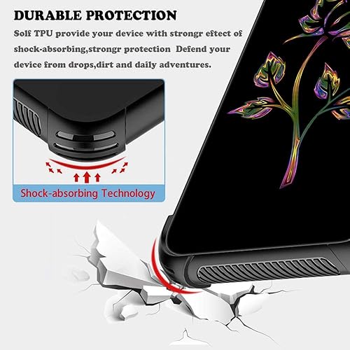 Miniatura 6 de Funda compatible con iPhone 6S, diseño de rosa gradual para iPhone 6 para niñas y mujeres, diseño de patrón de vidrio orgánico antiarañazos para