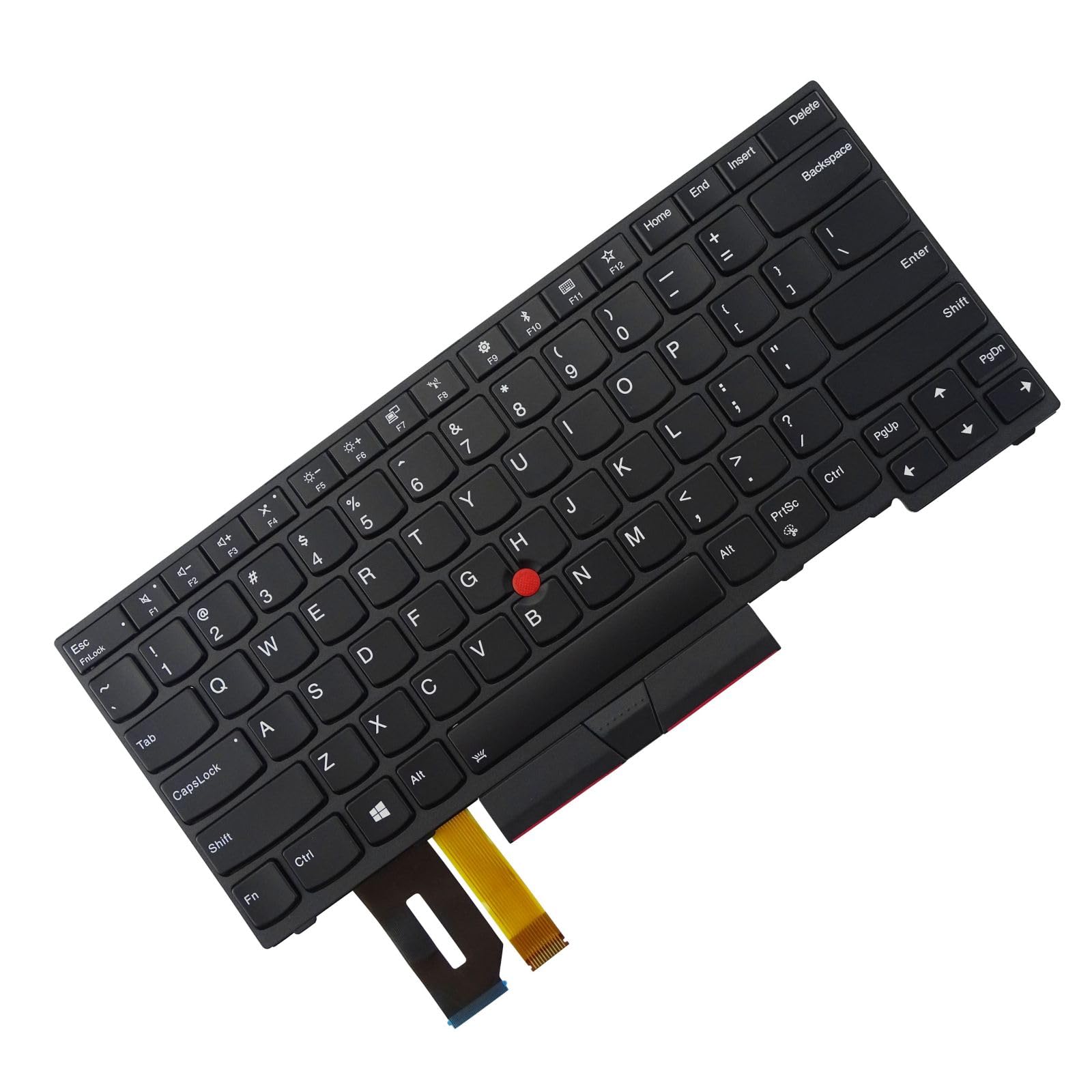 Wymienna klawiatura z podświetleniem do Lenovo Thinkpad E480 E485 T480S T490 T495 L380 L390 L480 E490 E495 R480 R490 S2 3. generacji S2 4. generacji (angielski amerykański, podświetlany)