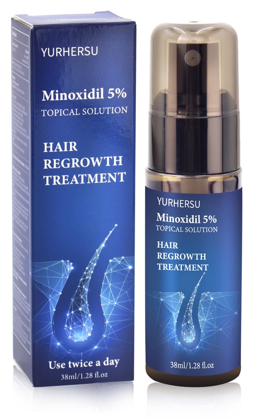 Minoxidil 5 Topical Solution Serum Spray for Mens Beard Hair Regrowth Anti Hair Loss Make Hair Stronger Thicker