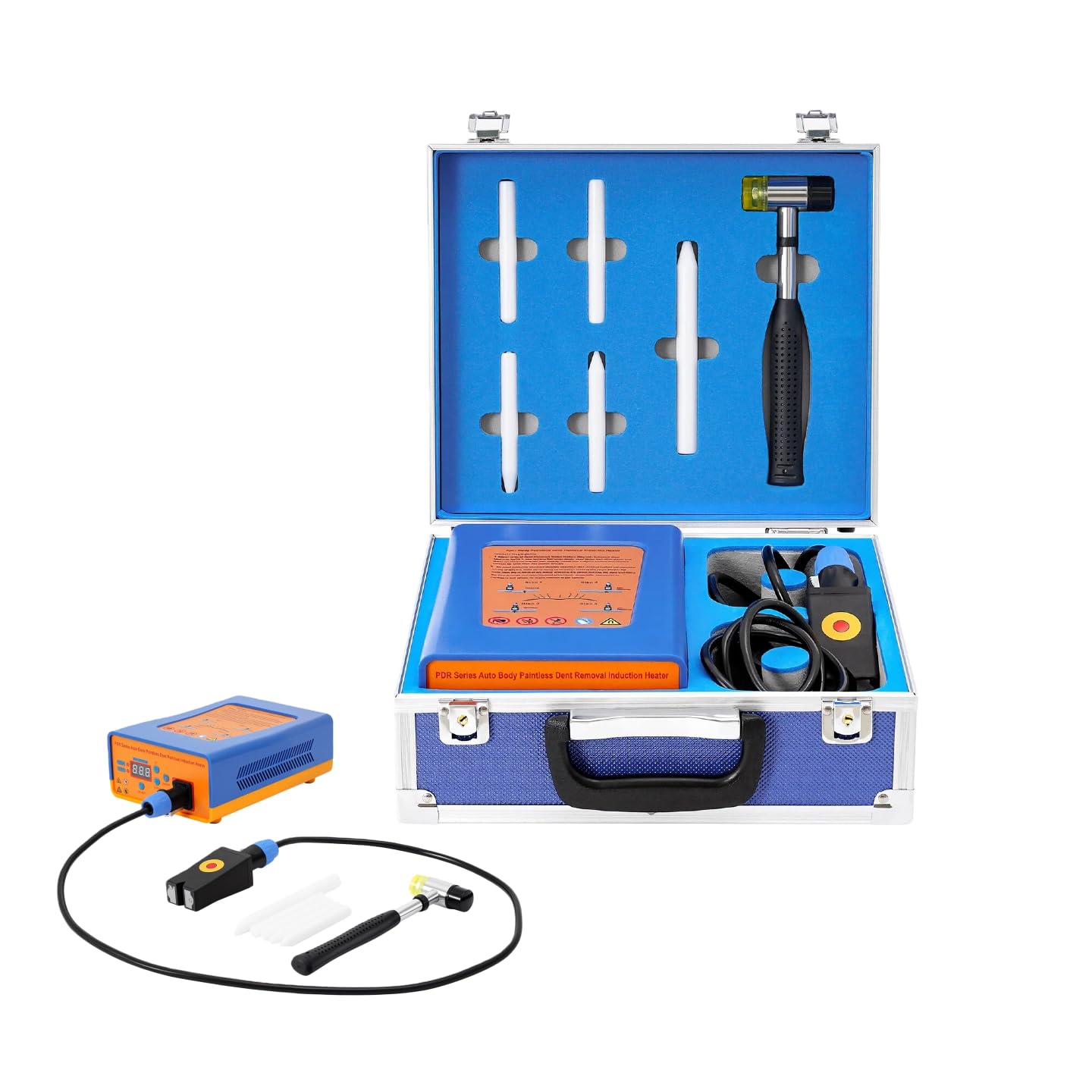 1380 W elettromagnetica riparazione di ammaccature auto, riscaldatore a induzione, kit di riparazione professionale, per officina e garage