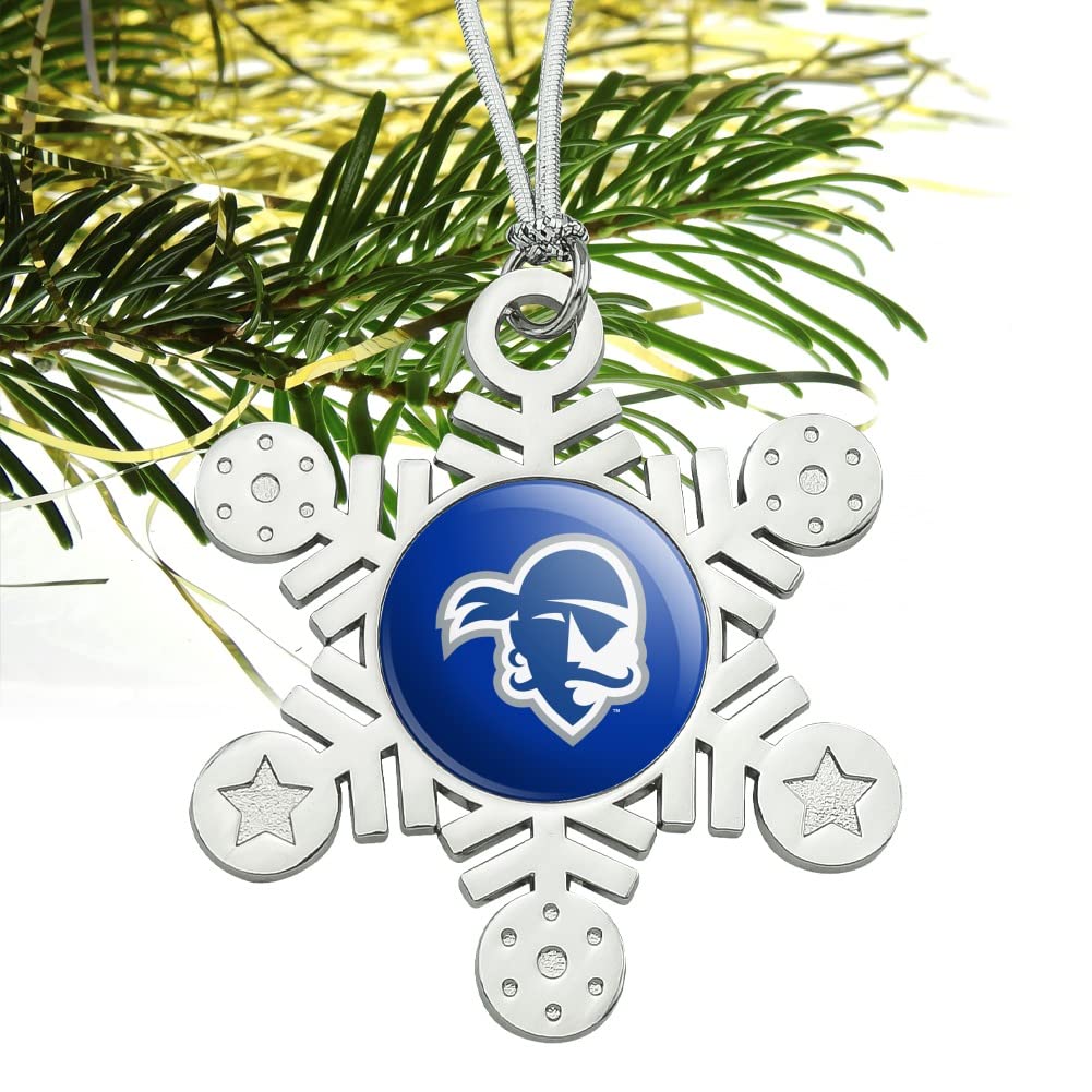 GRAPHICS & MORE Seton Hall Primary Logo Metal Snowflake Christmas Tree Holiday Ornament