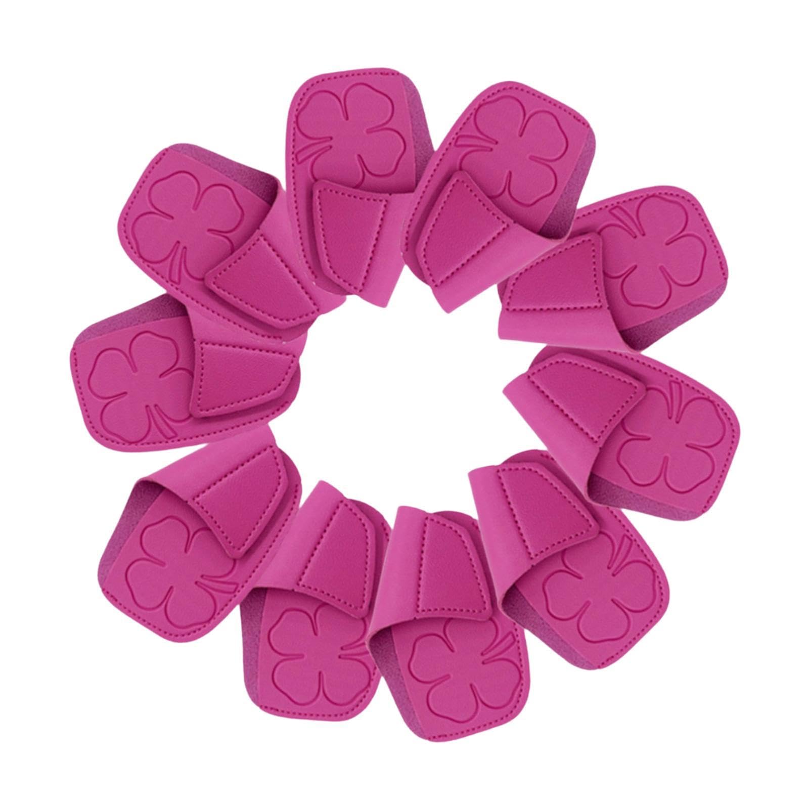 Set di 10 Copritesta per Mazze da Golf, Manicotti in Ferro, Coperture Protettive Impermeabili in PU, Ideali Come Regalo, per