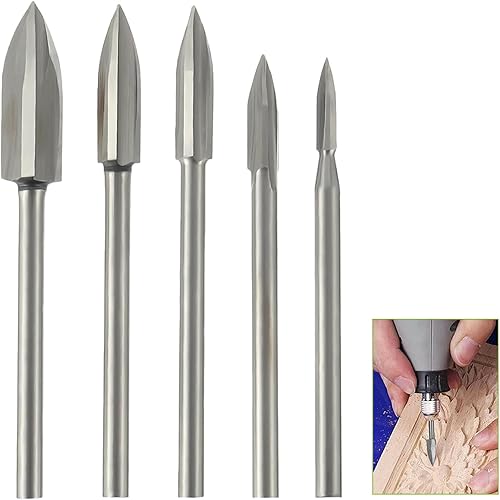 EPLZON Herramientas de tallado de madera para herramienta HSS rotativa, vástago de 18 pulgadas, herramienta universal para tallar bricolaje,