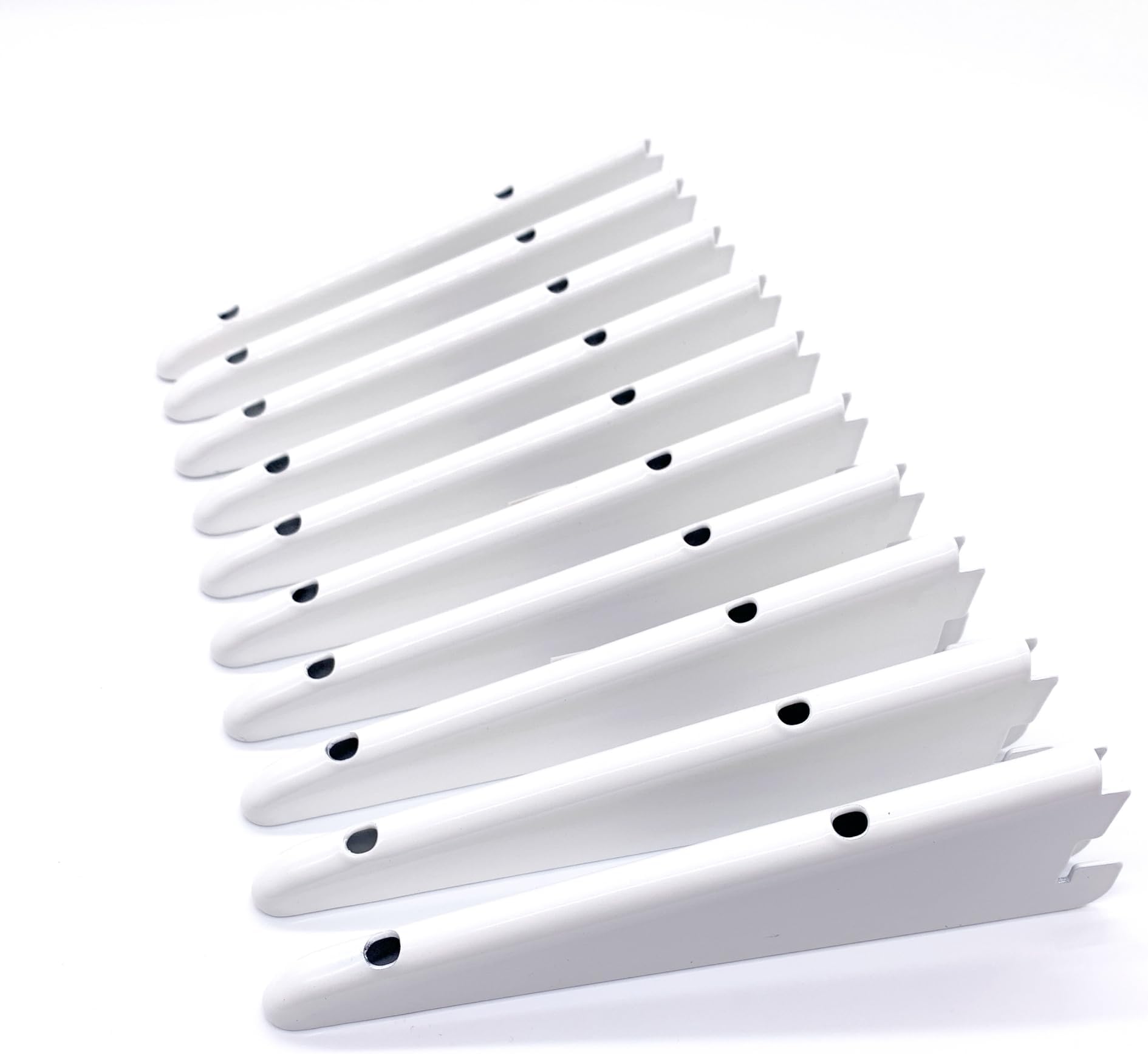 N A EAI Twin Slot Wall Mounted Shelving Bracket - Pack of 10, White, 170mm | Strong, Heavy Duty Steel Shelf Bracket | For Shed, Garage, Indoor Storage | Easy To Install Rack