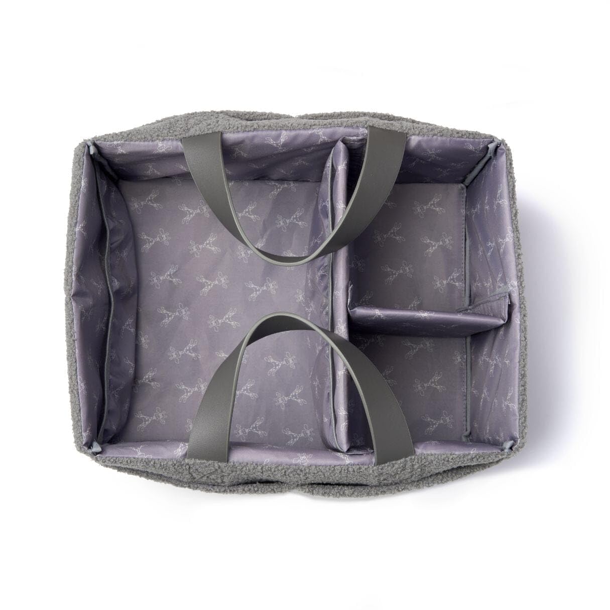 GIGIL Panier à couches – Organiseur de bébé pour couches et lingettes – Organiseur de voiture – Panier de rangement pour chambre d'enfant (gris anthracite)