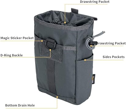 Molle Dump Pouch Drawstring Magazine Open-Top Double Mag Pouch
