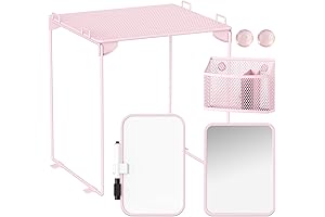 7 Piece Locker Organizer! Pink Locker Accessories Include: Locker Shelf, Magnetic Mirror,...