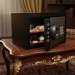 Cofre Eletrônico Digital Com Segredo Senha ou Chaves 31x20x20 Grande Resistente