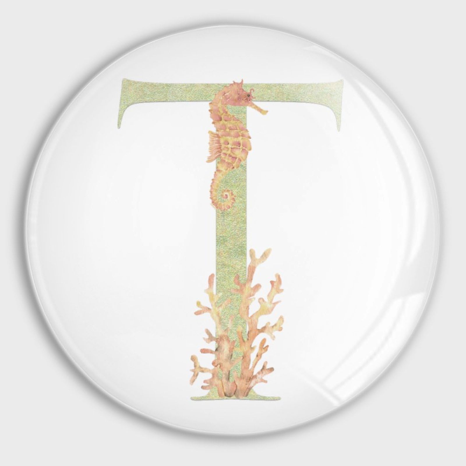 Aimants en verre lettre T haut de gamme lot de 4 pour tableau blanc