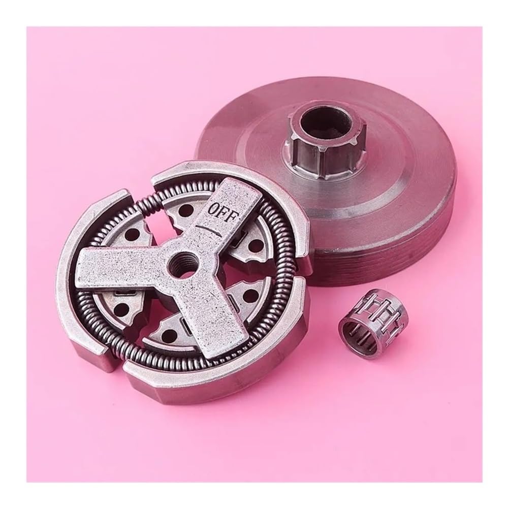 Tambor de Embrague 3/8 7T, Kit de rodamiento de Aguja y Embrague Apto for Motosierra 3800, Piezas de Motor de Motosierra