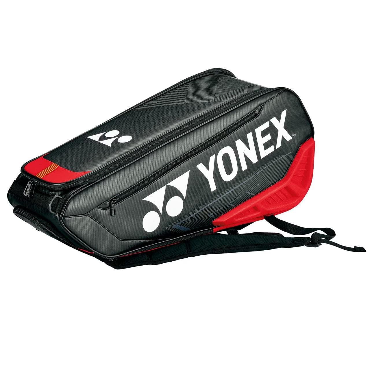 YONEX BA02326EX Expert Racquet Bag (6pcs) with Separate Shoe Compartment (Black Red)