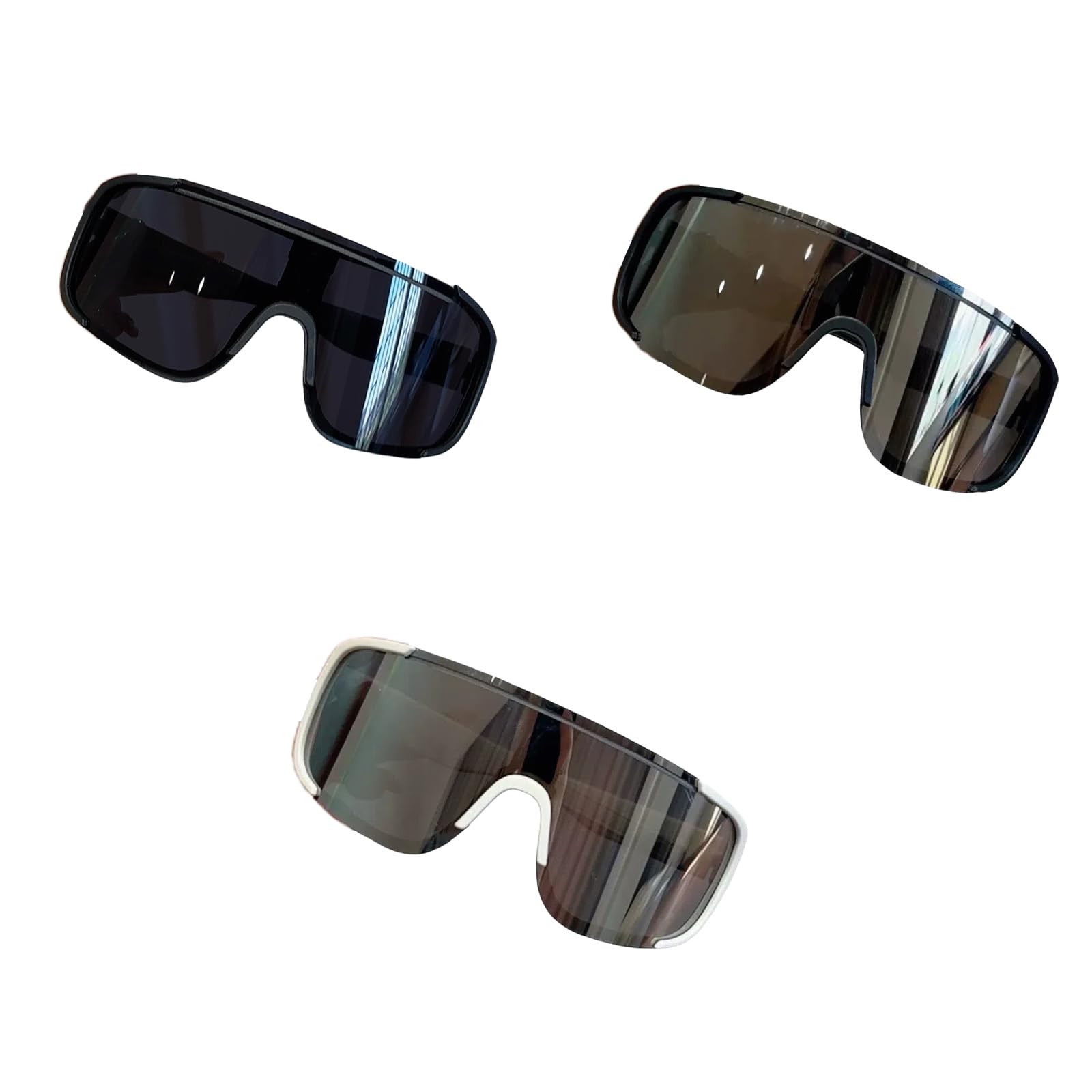 Ucubwfu 3pcs Riding Ski Windproof Goggles, Outdoor Mountaineering Goggles, Outdoor UV Protection Anti Blue Light Sunglasses