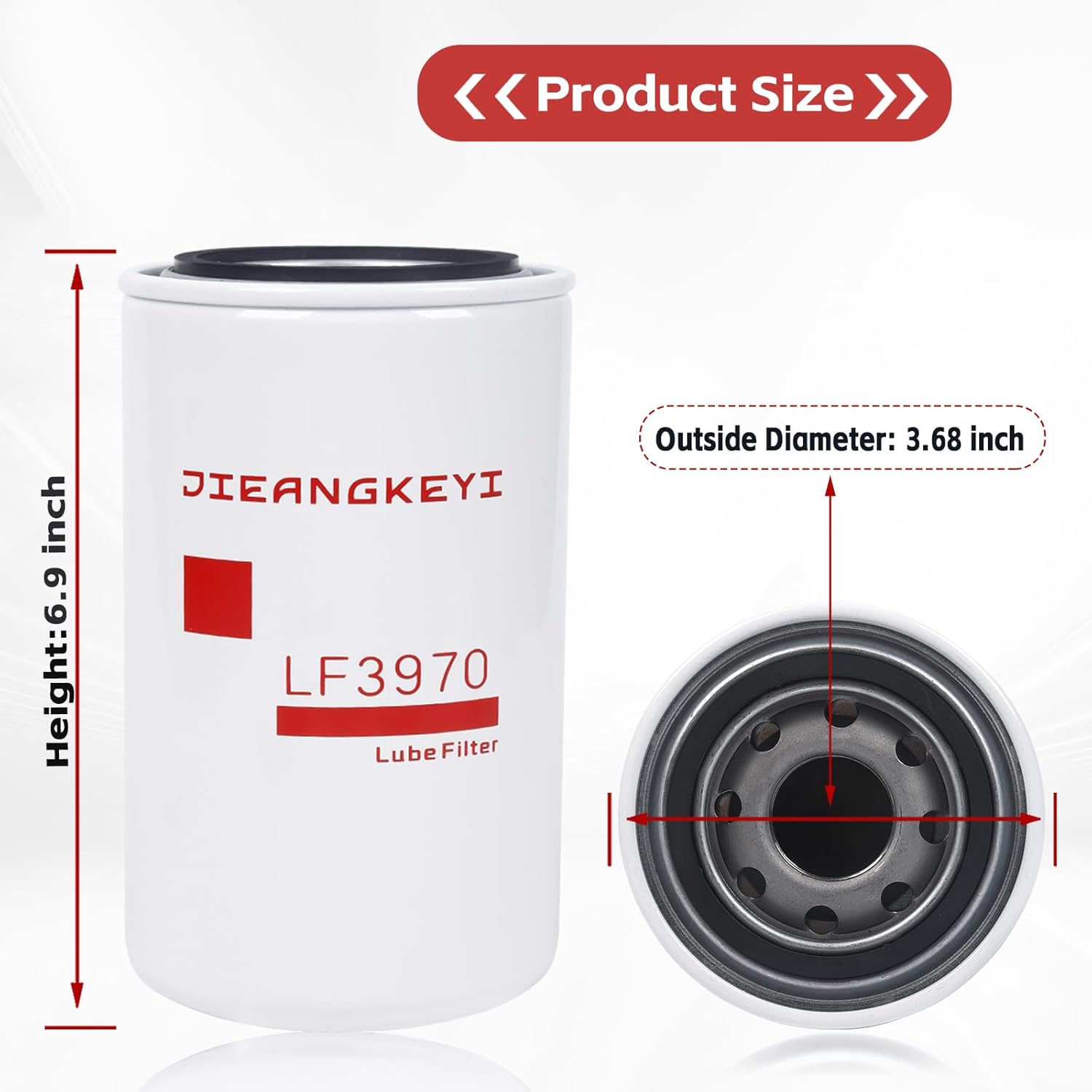 LF3970 Oil Filter 6 Pack Compatible with Cummins ISB Diesel Engine Replaces P550428, P551019, 3937736