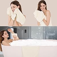 Vista 3 de Juego de 4 toallas de baño de gran tamaño de 35 x 70 pulgadas, toallas de ducha de microfibra extra grandes, texturizadas, ultra suaves