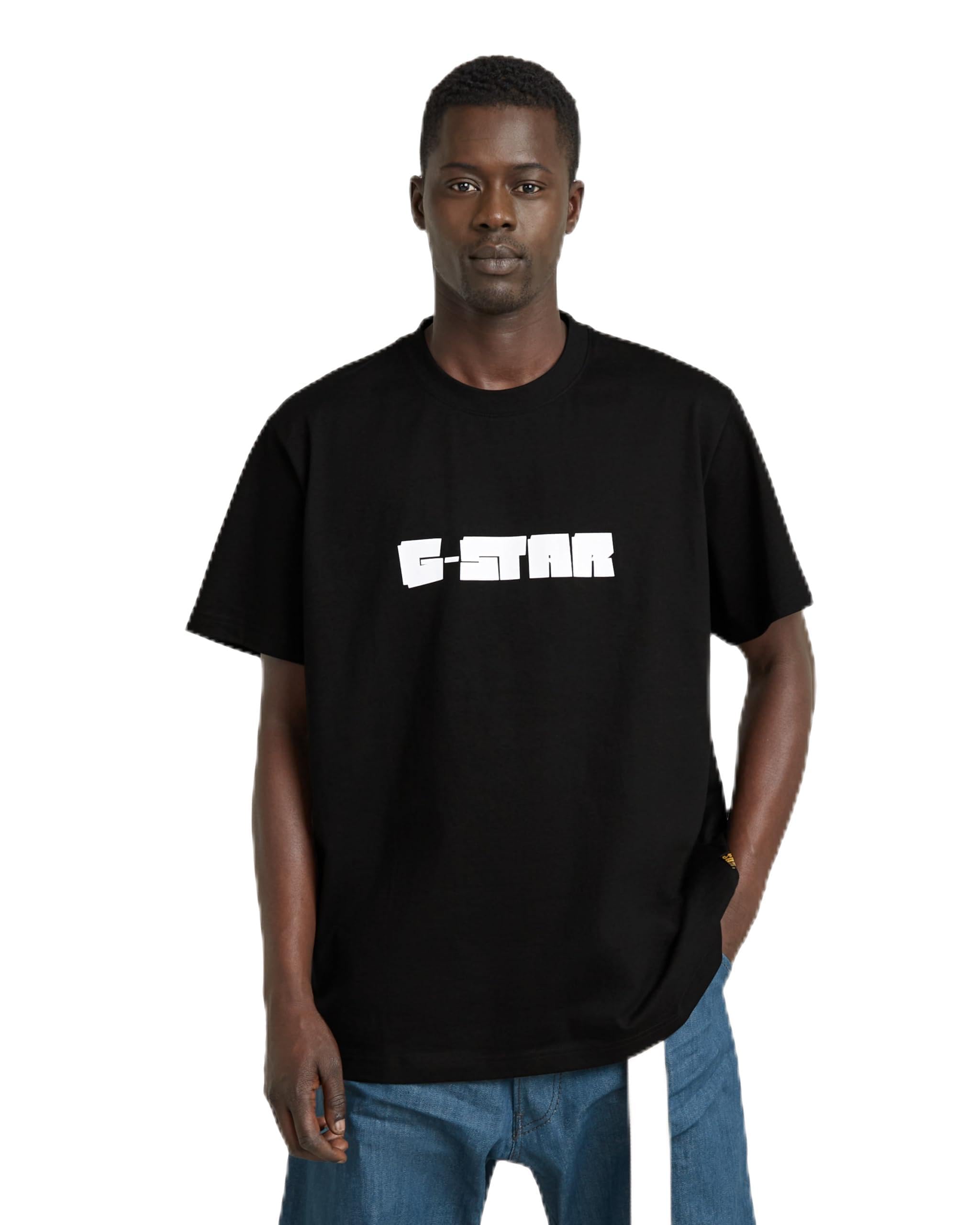G-STAR RAW Men's Graphic Script Loose T-Shirt, Schwarz (dk Black D25682-C336-6484),