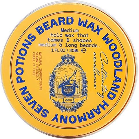 Seven Potions Beard Wax for Men — Medium Hold Styling Wax to Shape And Nourish Your Beard — All-Natural, Vegan, Cruelty Free — Woodland Harmony (30 ml) Cover