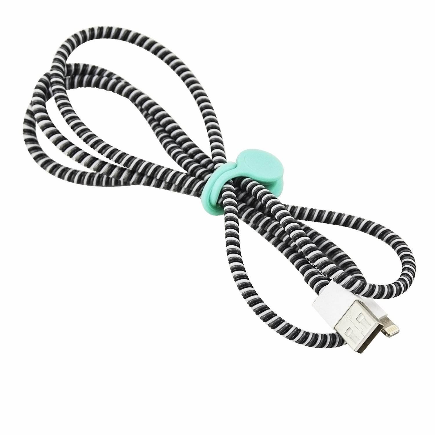 Cable Protector | 1.5 / / 150 Cms Meter Charging Cable Protector Winder | Full Size Spiral Triple Color Cable Saver Compatible with iPhone Android Or Earphone Cable Cable Pack of 2 (Yellow & Black) Cable Protector | 1.5 / / 150 Cms Meter Charging Cable Protector Winder | Full Size Spiral Triple Color Cable Saver Compatible with iPhone Android Or Earphone Cable Cable Pack of 2 (Yellow & Black)