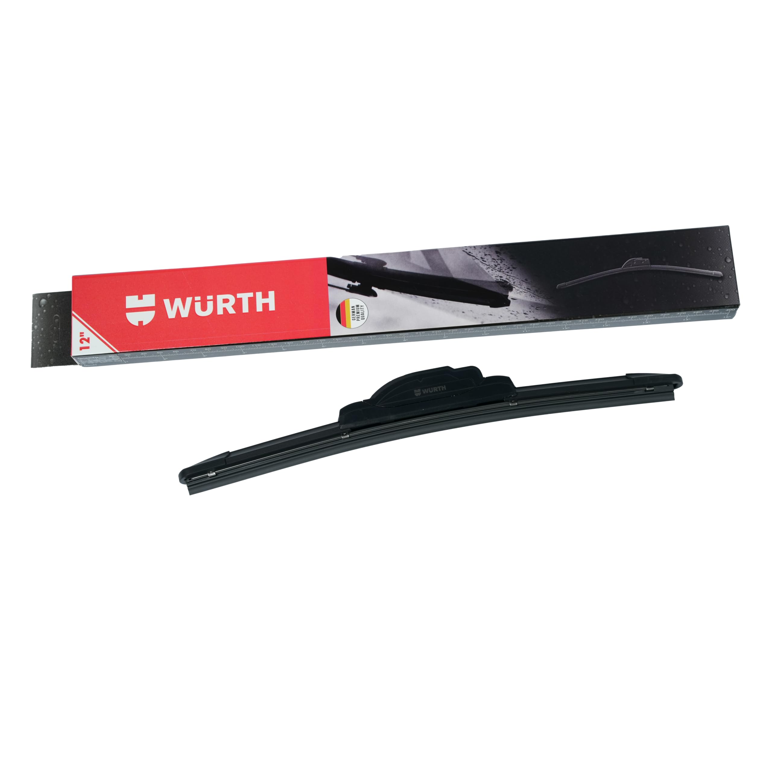 Wuerth Car Windscreen Wiper Blade 12 Inch | Frameless Banana Wiper | Premium Flat blade with Nano Graphite Coating | OE Fit U-Hook-picture-13