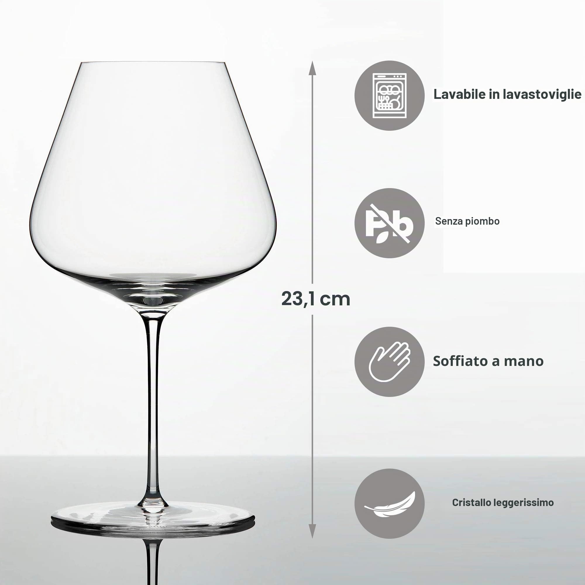 Zalto Thinking Art Rosso Vino Vetro Originale Borgogna Vetro di 6 Kit