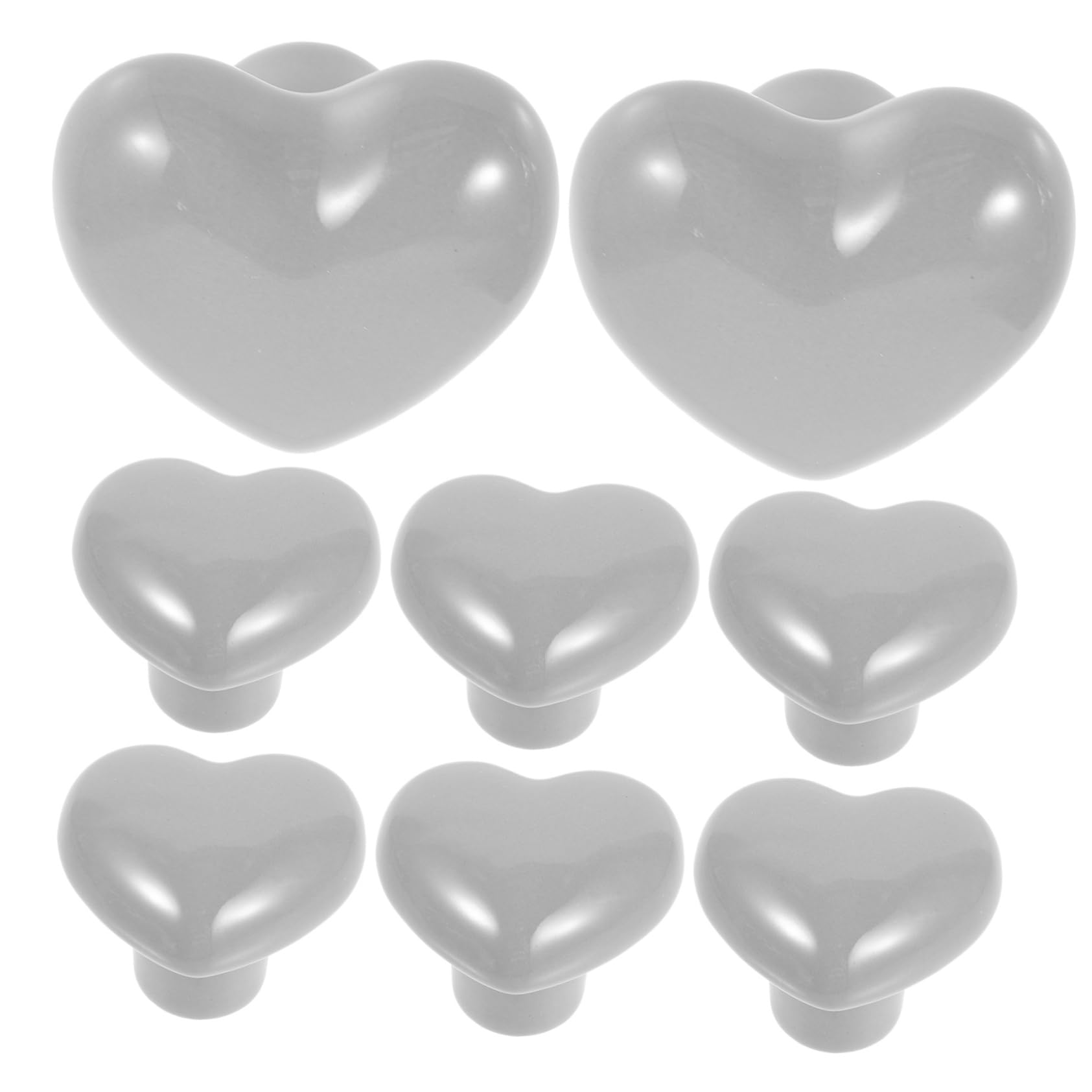 NULYLU Children's Dresser Ceramic Knobs Cabinet Handles Drawer Pulls Modern Knobs Gray for Kitchen Cabinet