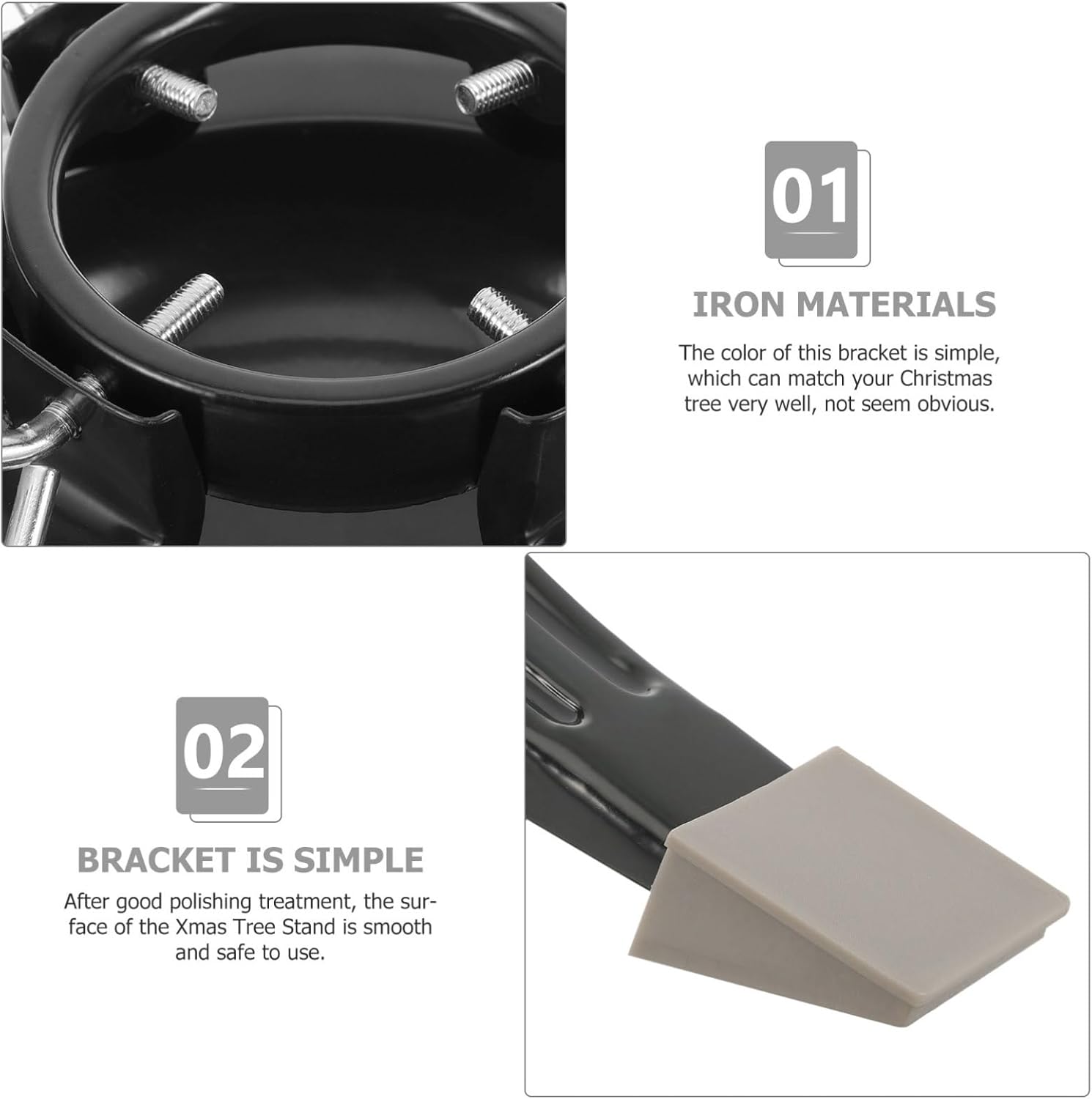 MAGICLULU Sturdy Metal Christmas Tree Stand Base Round Holder for Xmas Trees Easy to Assemble Fits Various Pole Items for Christmas Parties and Decor