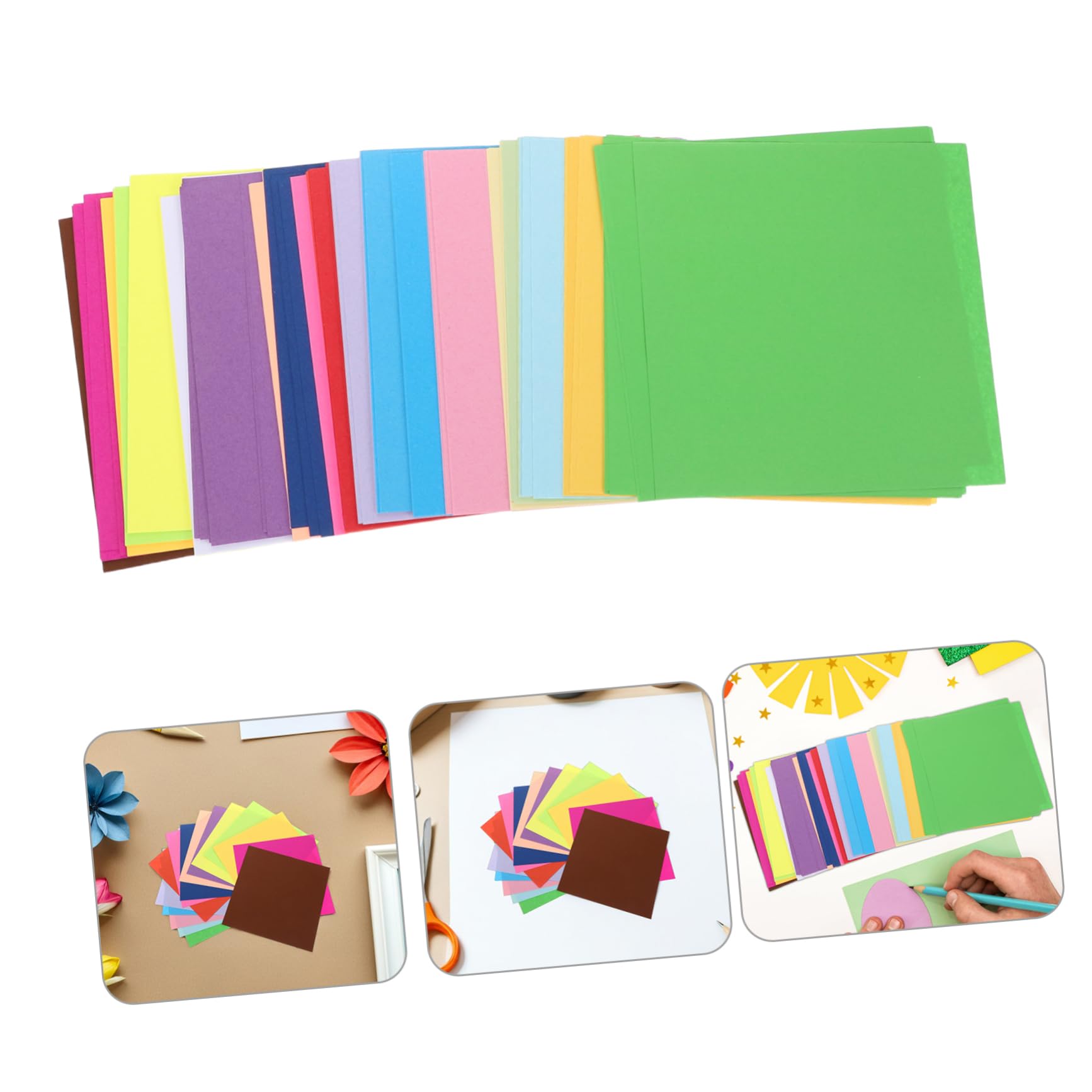 Tofficu 600 Blätter Farbiges Origamipapier Quadratisch Doppelseitig für Bastelarbeiten Schulprojekte und Diy-aktivitäten Origamipapier in Großen Mengen für Junge Mädchen