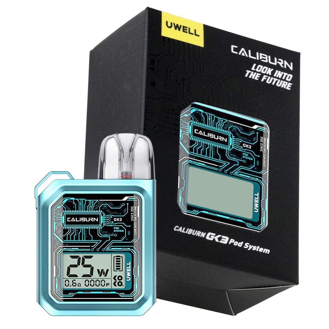 Uwell Caliburn GK3 E-Cigarette Vape Kit, 2ml 900mAh 25W E Zigarette Kit without Nicotine, No Liquid (Blue)