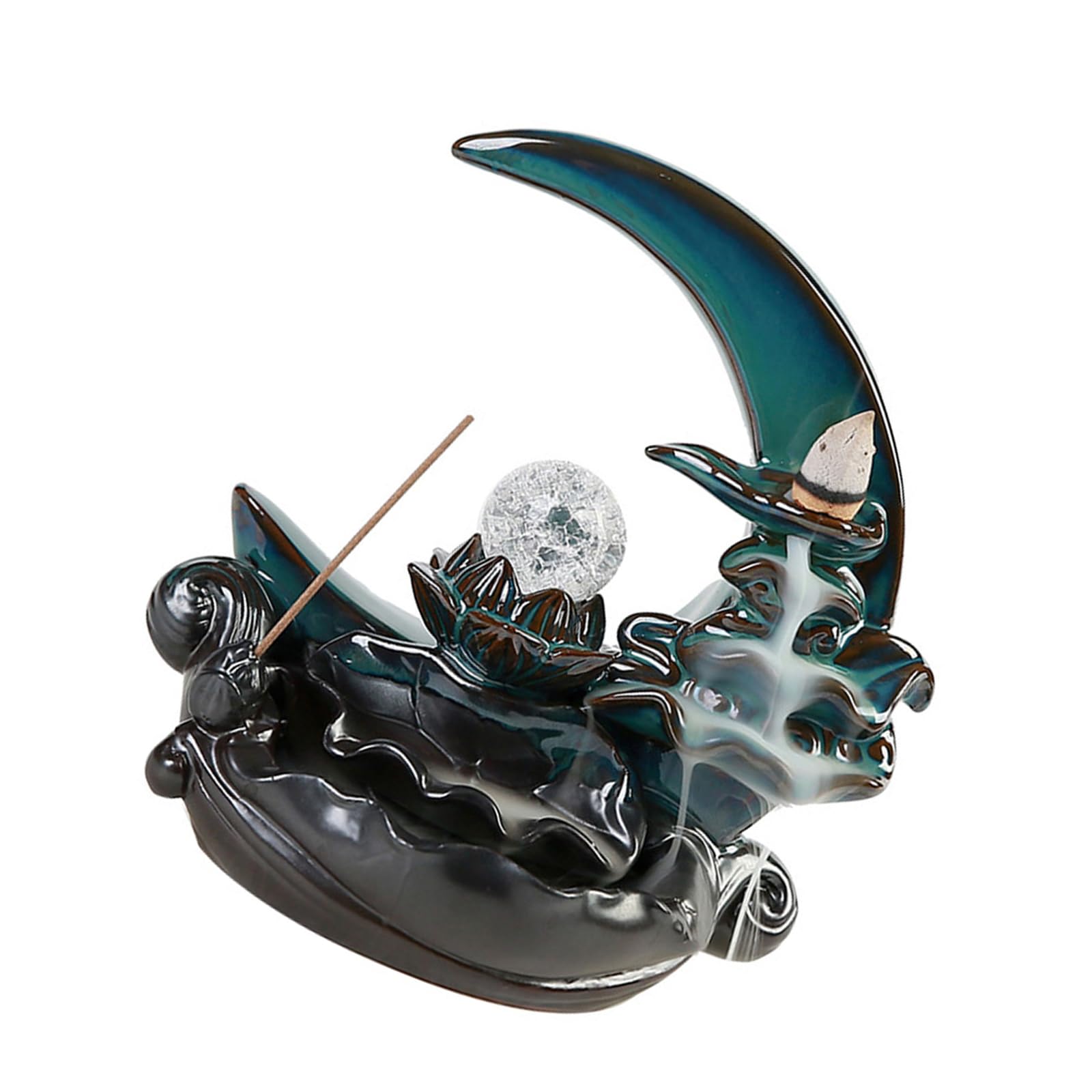 Porte-encens cascade en porcelaine artisanale pour une relaxation d'exception