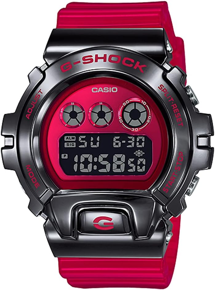 Casio G-Shock GM-6900B-4 Men's Wristwatch, Metal Cover, Skeleton Red, Overseas Model
