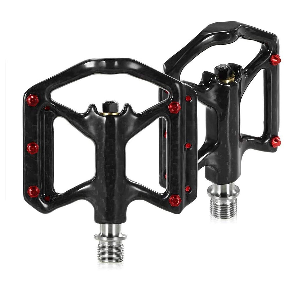 MU Aluminium-Fahrrad-Pedale, Flach Mtb Breite Pedale, Ultra Light Bike Pedale, Leichte Carbon-Pedal, Drei Lager Für Die Straße Und Mtb Bikes : 