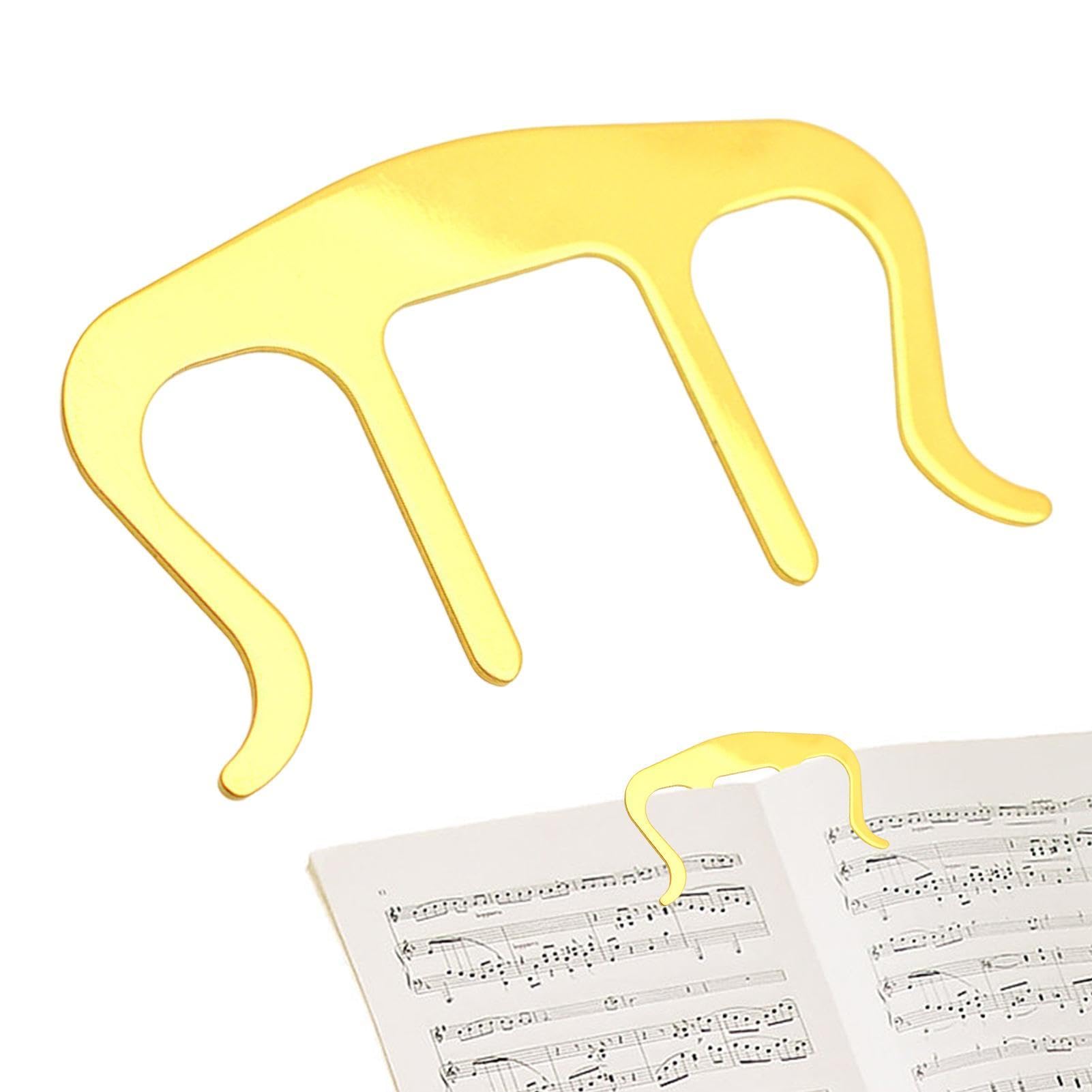 Clip Per Spartiti Musicali In Metallo - Supporto Libri Pianoforte A Forma Di Nota - Foto 12