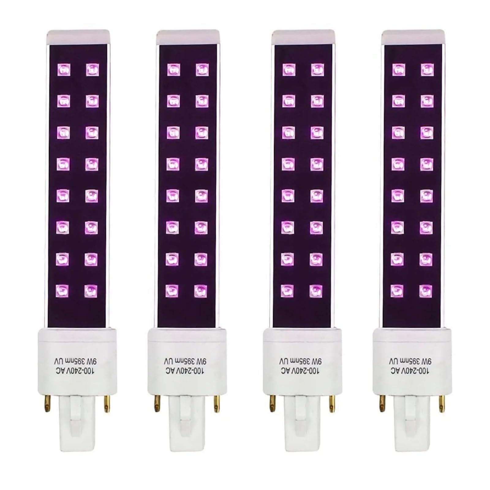 Ampoule LED UV 9W De Remplacement Pour Lampe à Ongles - 365+405 Nm, Tête Rotative - Pour Gel Et Polymérisation - 4