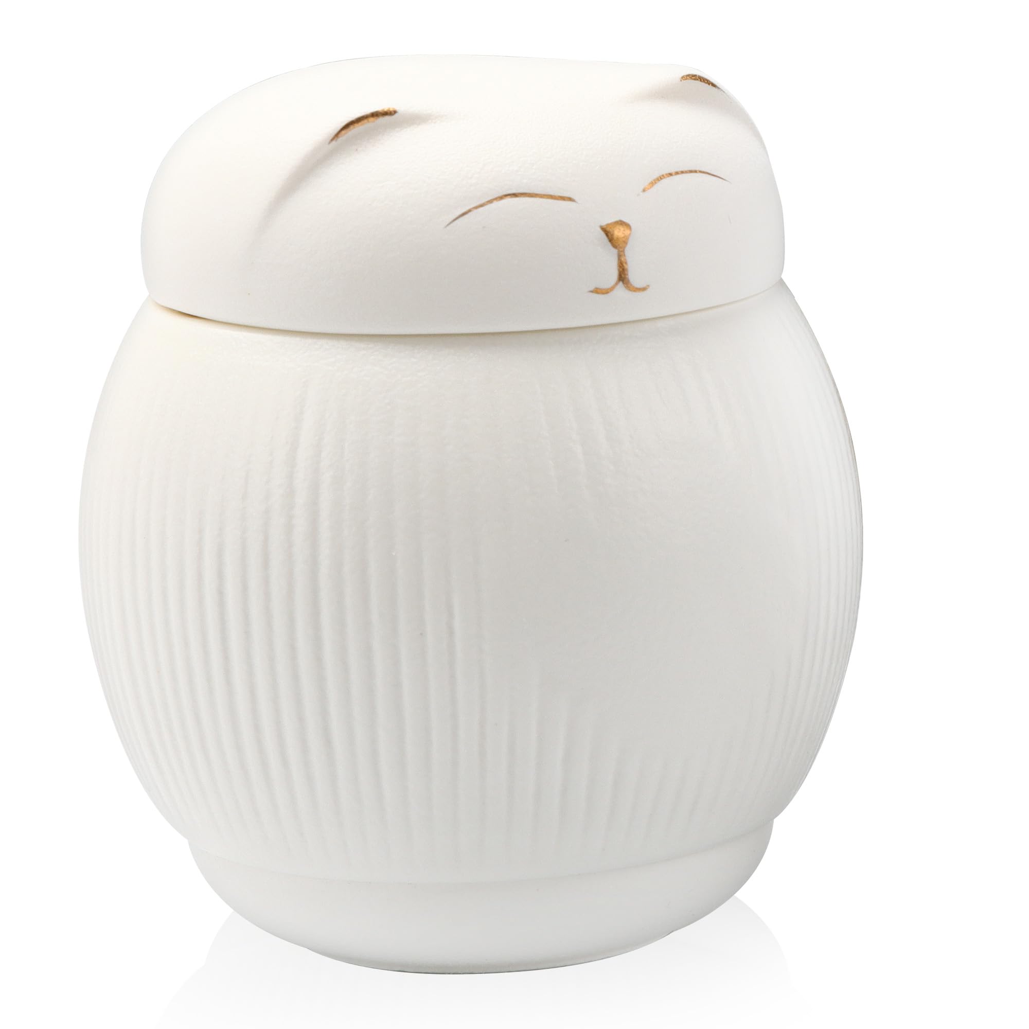 Ceramiczna urna dla kota, urna dla zwierząt, pudełko pamiątkowe dla zwierząt domowych, urna dla kota, na popiół, białe urny dla kotów na popiół (4 kg)