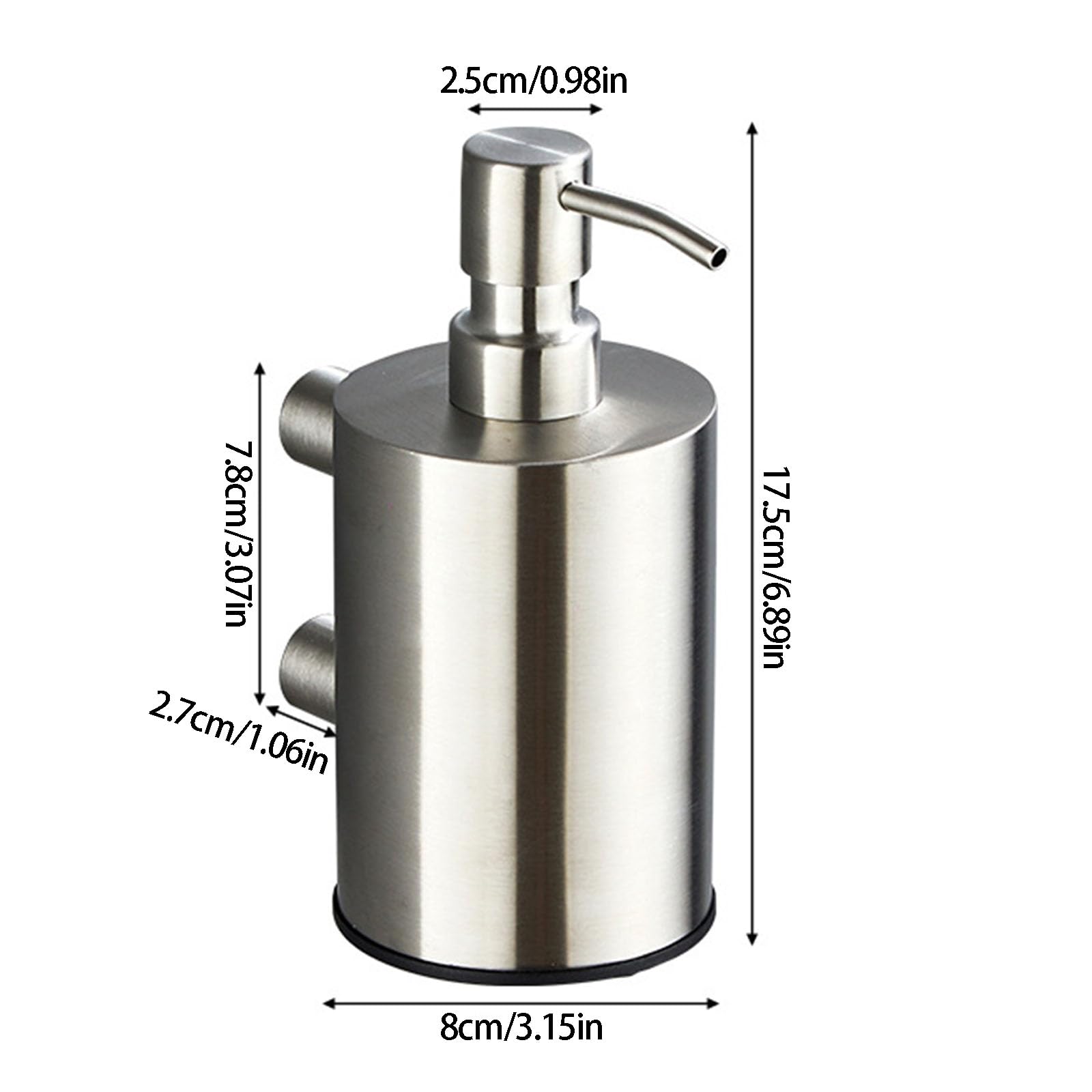 Dispensador de jabón de Pared de Acero Inoxidable 304 con Gran Capacidad y Recipiente de jabón de diseño Moderno Adecuado para dispensador de baño y Hotel