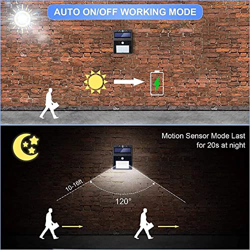 Image of ASGTRADE 20 LED, 2 PCS Combo Set for Security, Garden, Garage, Yard, Balconey, Park, Hotel, Path Way, Swimming Pool, Gate,Gate Pillar, Solar Smart Light with Motion and Automatic Sensor