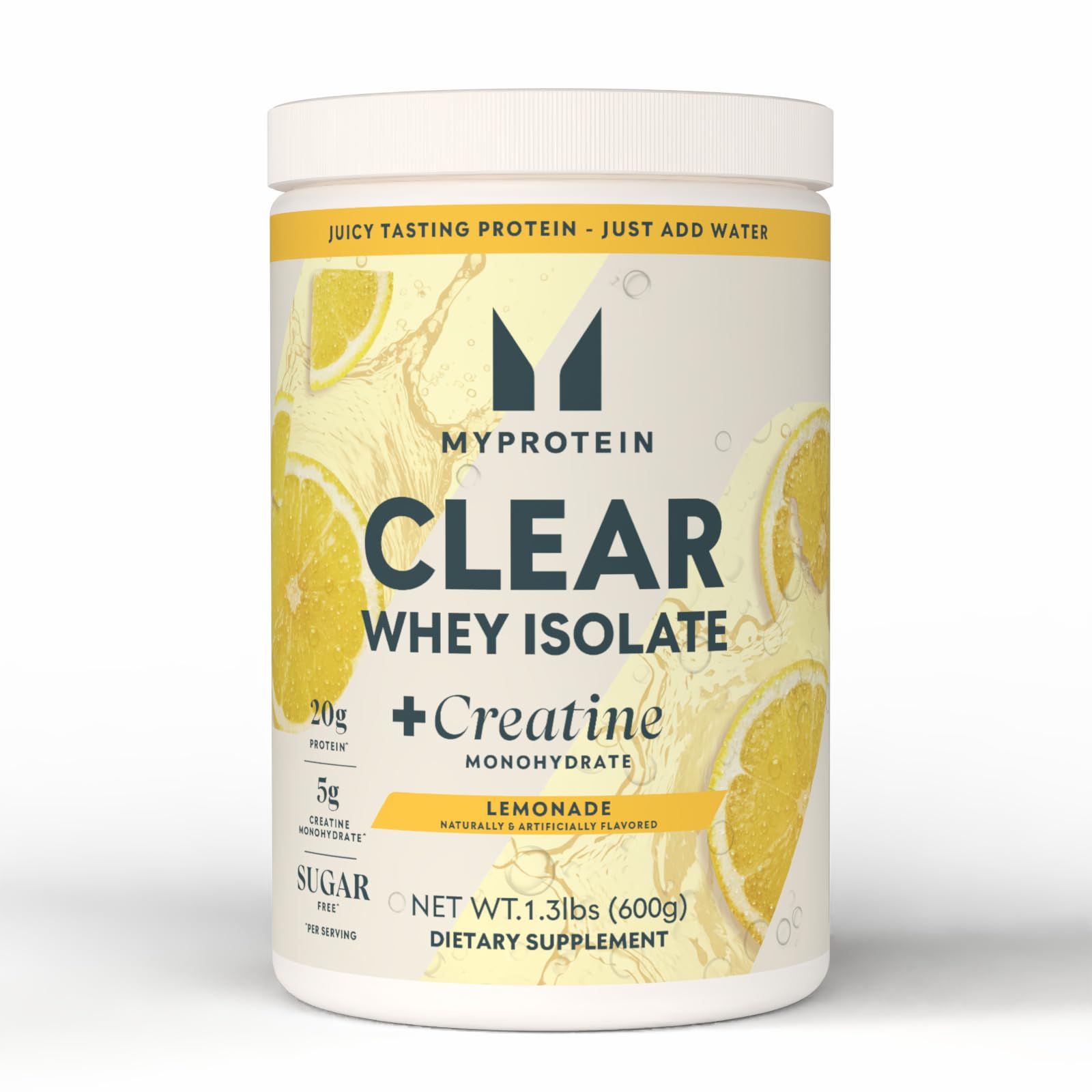 Myprotein Clear Whey Isolate + Creatine Monohydrate, Lemonade, 20 Servings — Clear Protein Powder with 20g Protein, 5g Creatine Monohydrate & Sugar Free Per Ser