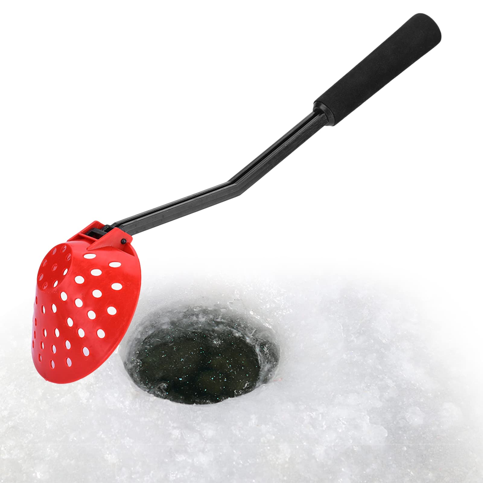 Leapiture Ice Skimmer Ice Hole Scoop Handheld Ice Scoop Plastic Ice Scoop Foldable Detachable Winter Skimmer EVA Handle Fishing Accessory for Winter Fishing Lovers