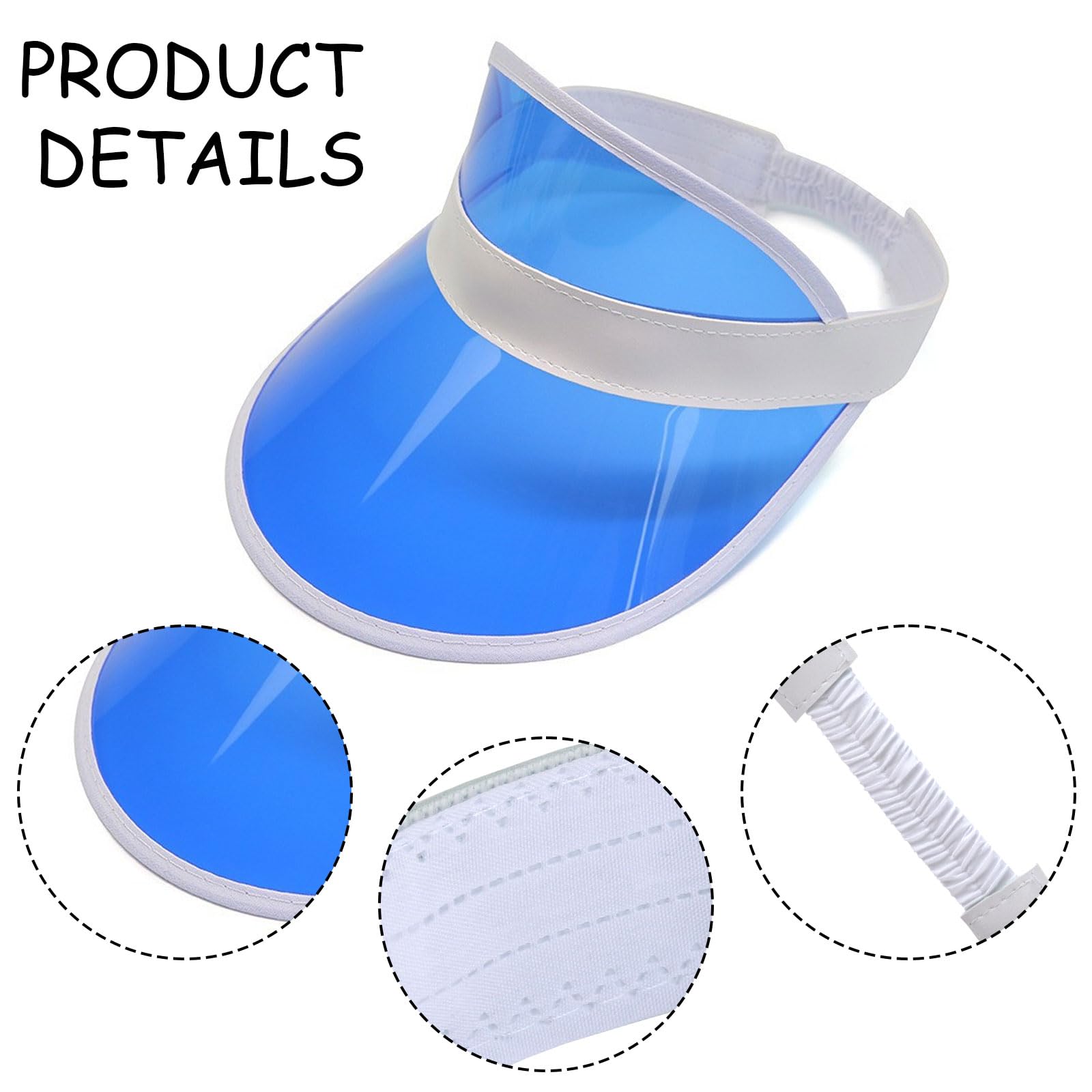 AYNKH Neon Sun Visor Hats Party Accessories Unisex Retro 80s Pub Golf Visor Fancy Dress for Women Men Beach Sports Carnival Bar Party (UK - Image 3