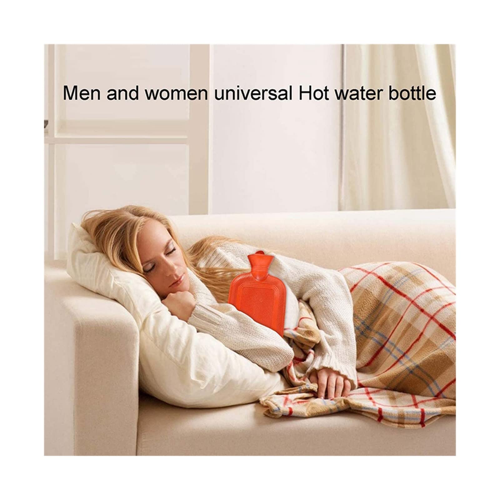 Langlebige Wärmflasche Wärmflasche Dicke Flasche Tragbare Wärmflasche Gummi Warme Handfüße Thermoflaschen Wiederverwendbar Wärmflasche (Color : 1750ml)