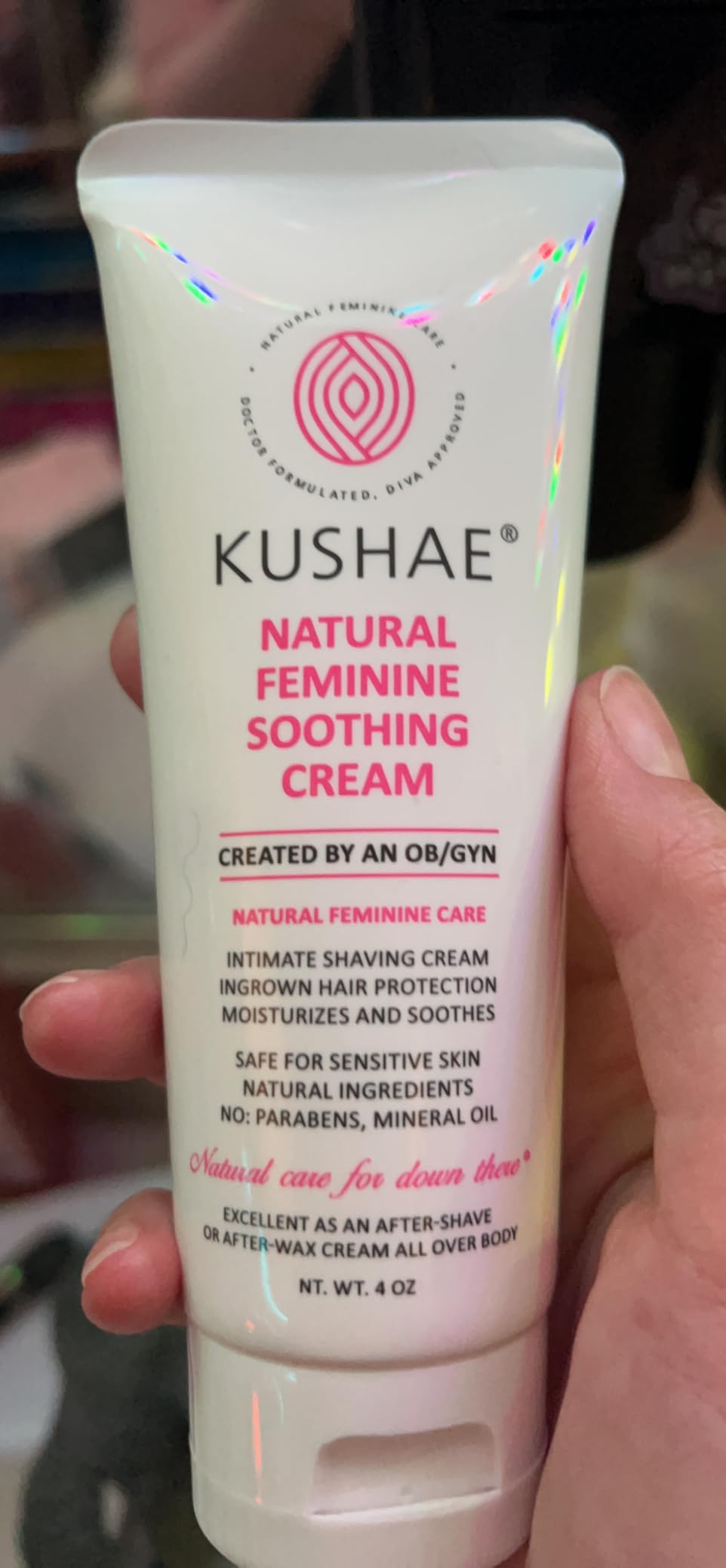Kushae Feminine Soothing After Shave Cream - OB/GYN Made, Natural, Fragrance Free, Aloe-Based, pH Balanced Intimate Moisturizer for Women 4oz