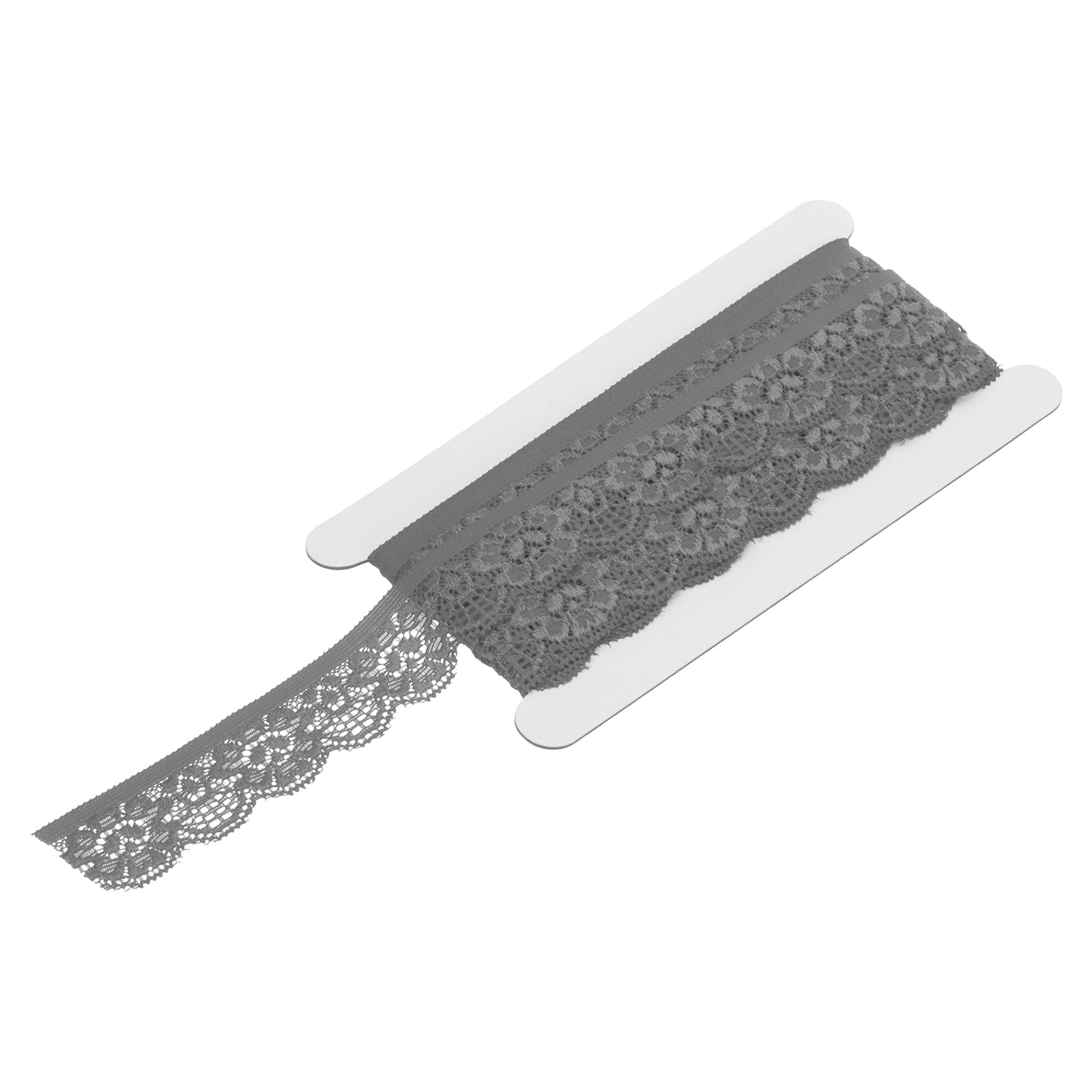 sourcing map Lace Trim Vintage Crochet 0.98" x 5yards Dark Gray Lace Ribbon for DIY Scrapbooking Clothes Fabric Wedding Decoration Gift Wrap