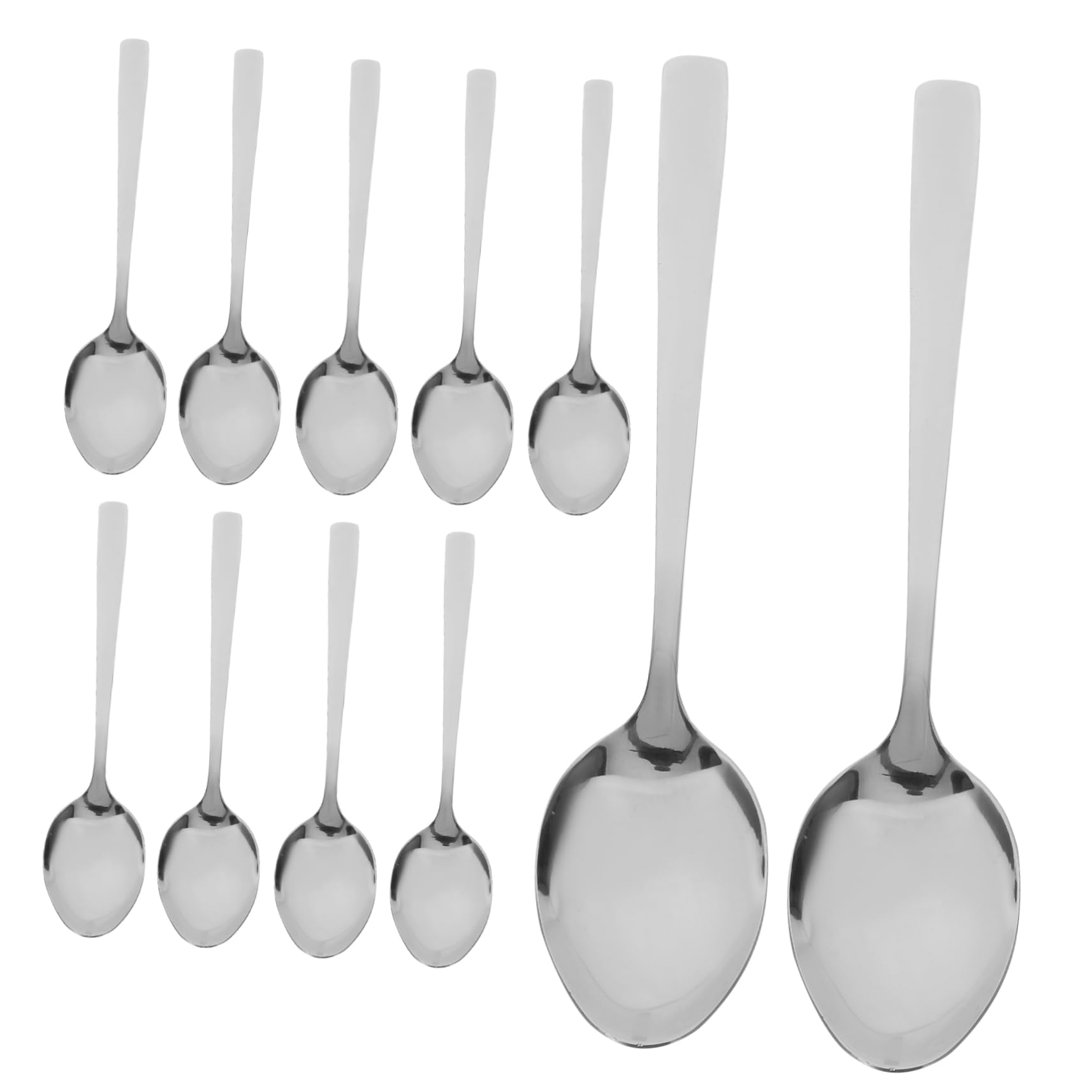 Cuillères inox pour dîner élégant : lot de 12 pièces durables POPETPOP