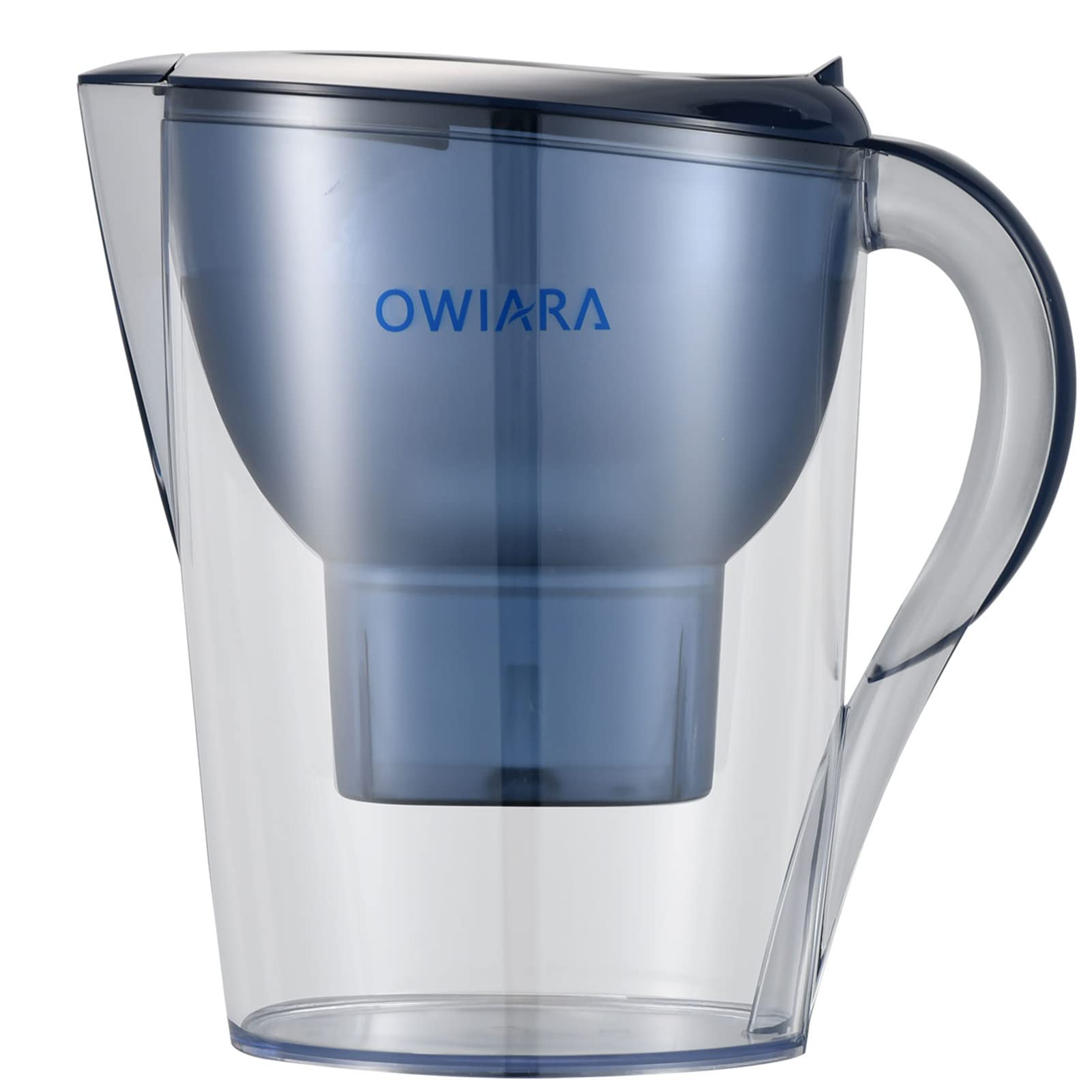 OWIARA Alkaline Water Filter Pitcher with Filter, 14 Cup Digital Display Water Purifier Pitcher in BPA Free for Quick Clear Chlorine, Fluoride, Heavy