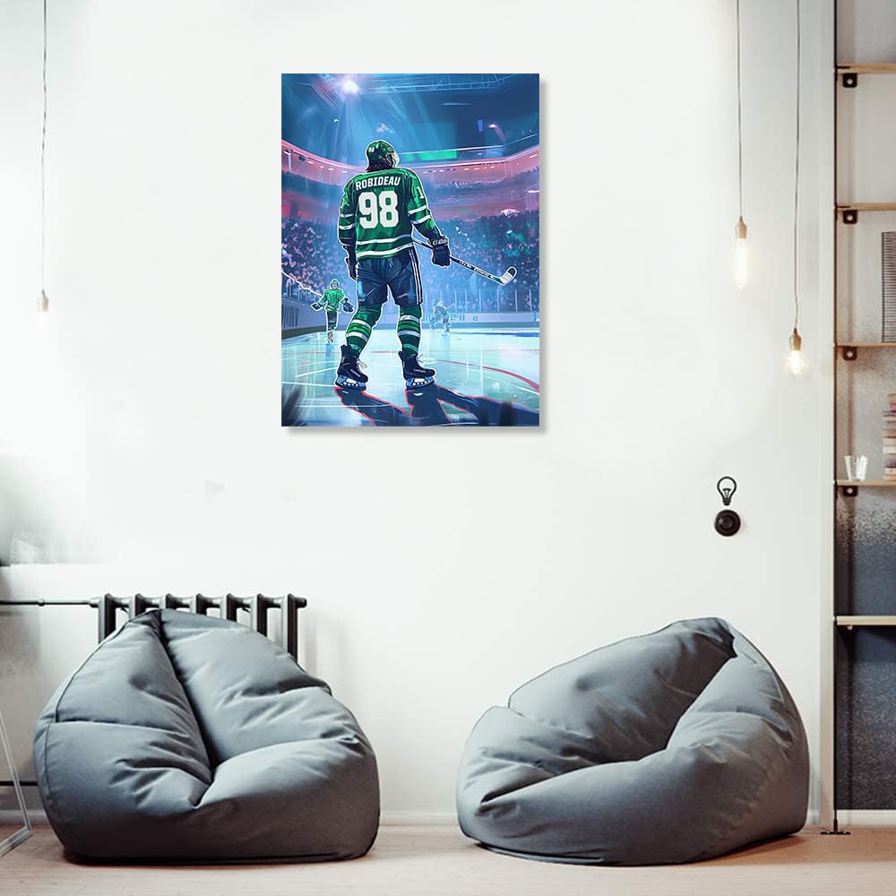 Wooden Jigsaw Puzzles for Adults - Custom Name and Number on (Dallas) Ice Hockey Player Art Photo - 300 500 1000PCS Puzzles Game Home Wall Decor