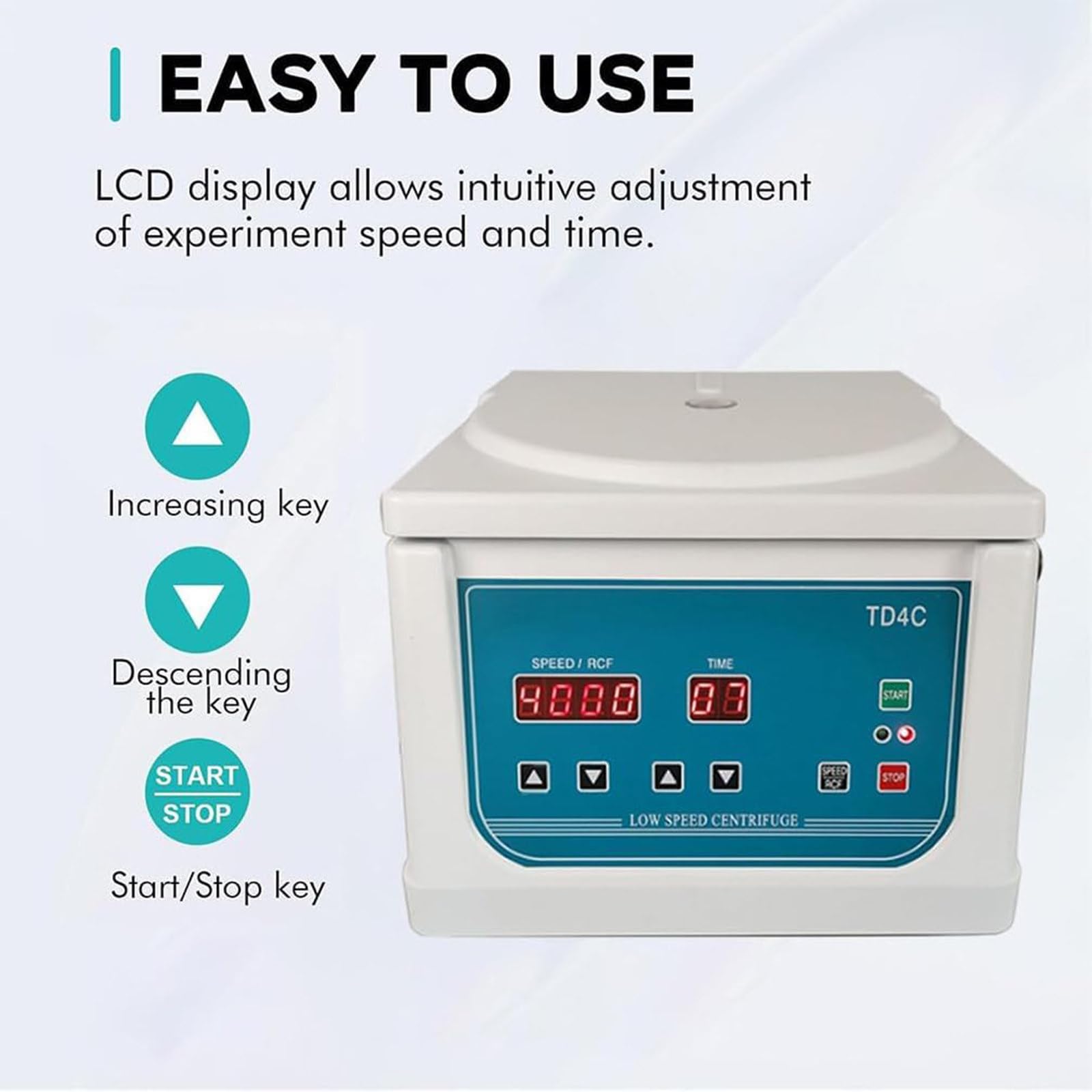 Centrifugeuse Numérique De Paillasse,Centrifugeuse PRF,Séparateur De Graisse De Sérum,0-4000 TR/Min (Max. 2150 Xg),pour Une Utilisation en Laboratoire et à Domicile