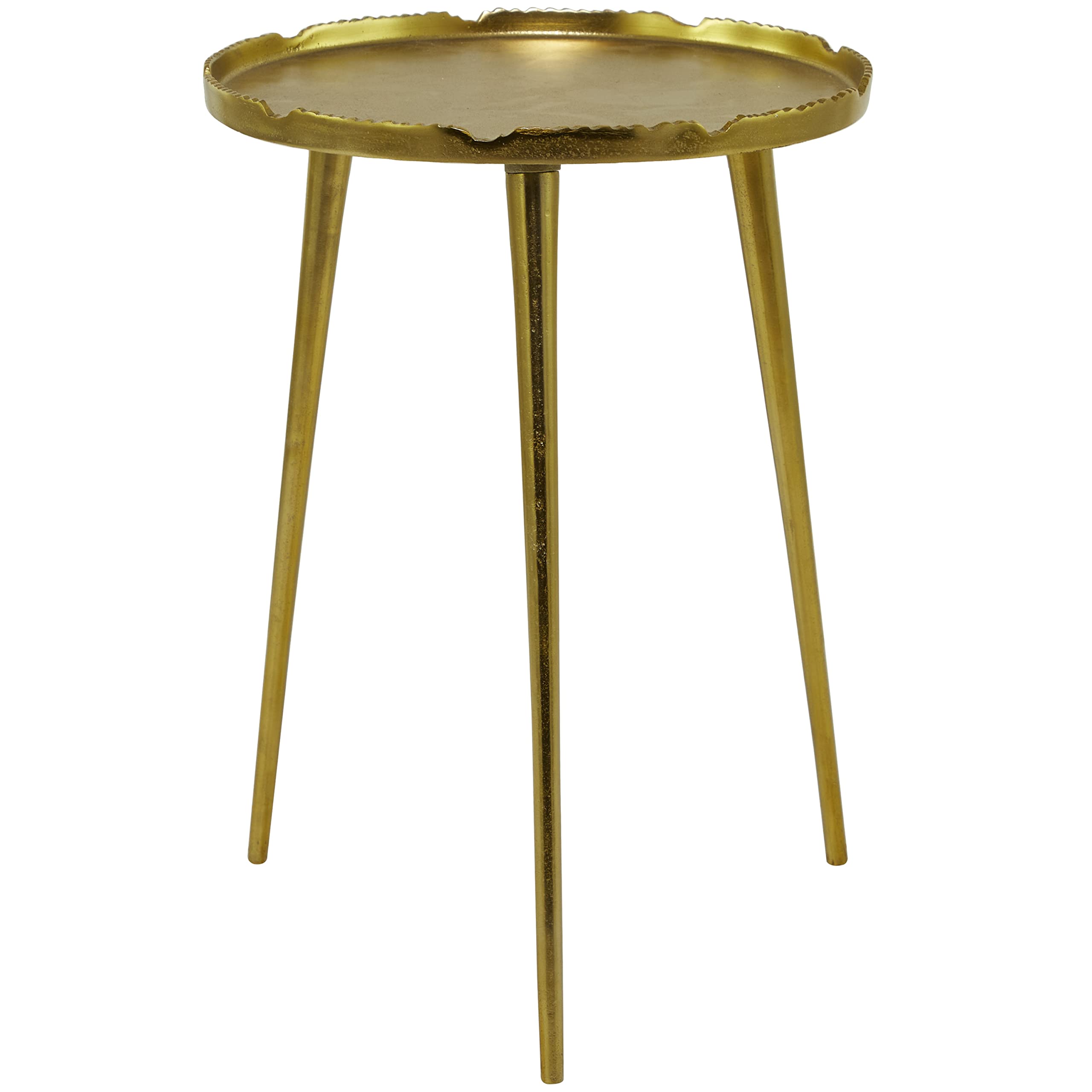 Deco 79Aluminum Accent Table with Tray Top, 15" x 16" x 21", Gold